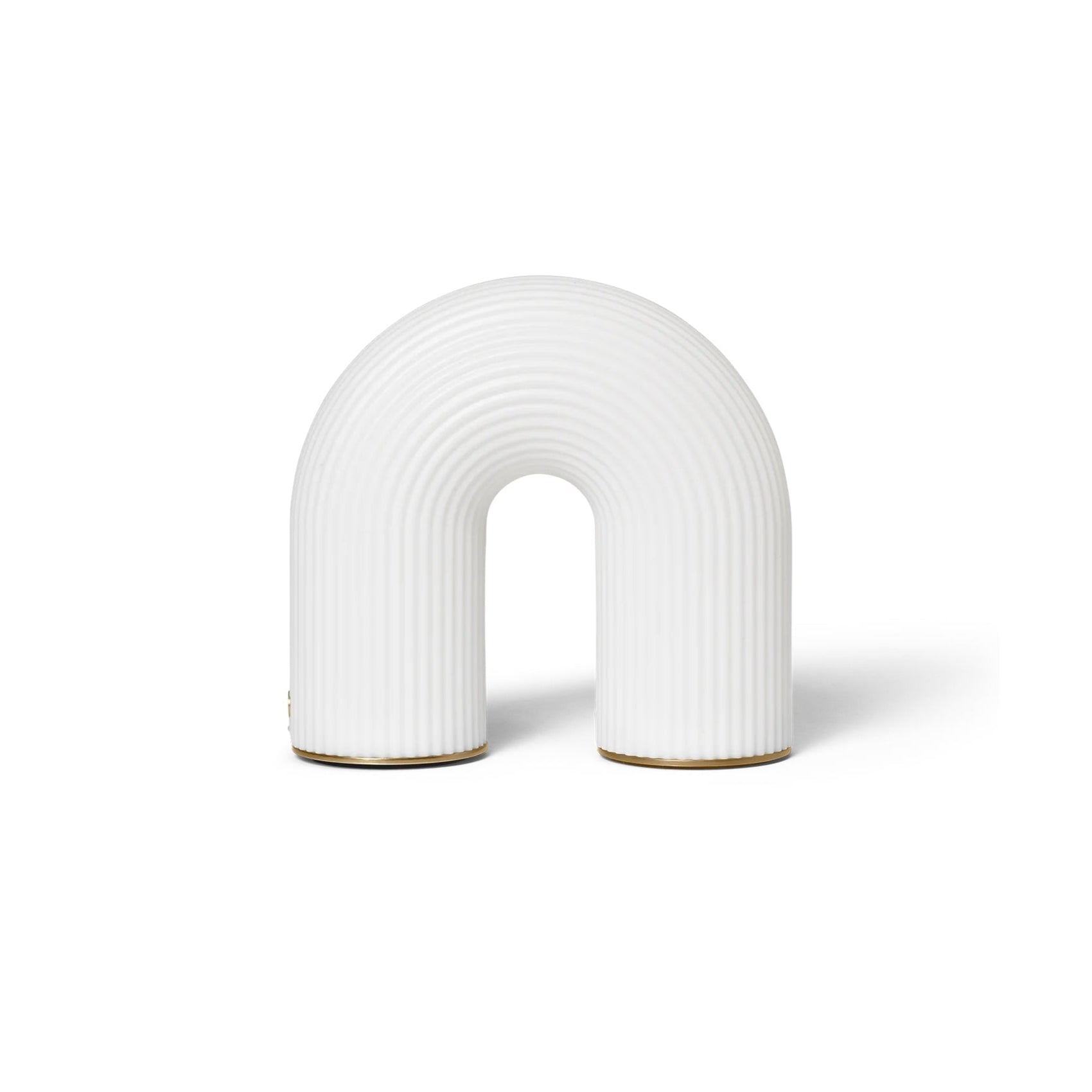 FERM LIVING Vuelta Portable Table Lamp - Modern White LED Night Light for Bedroom, Living Room & Office Decor