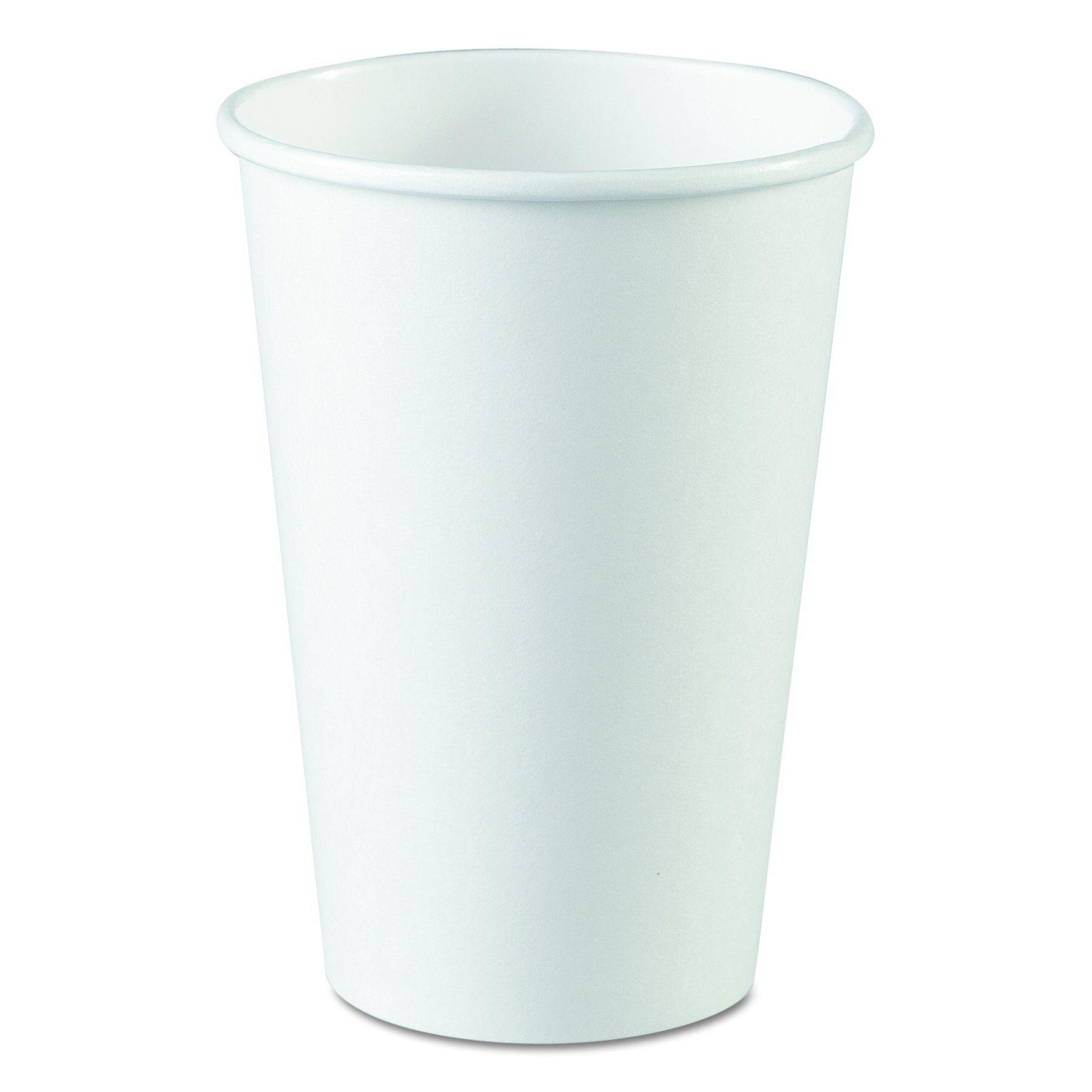 Dixie 16 oz. White Paper Hot Coffee Cups - 1000 Count (50 Cups/Sleeve, 20 Sleeves/Case) by GP PRO - Perfect for Offices, Cafes, and Catering Events