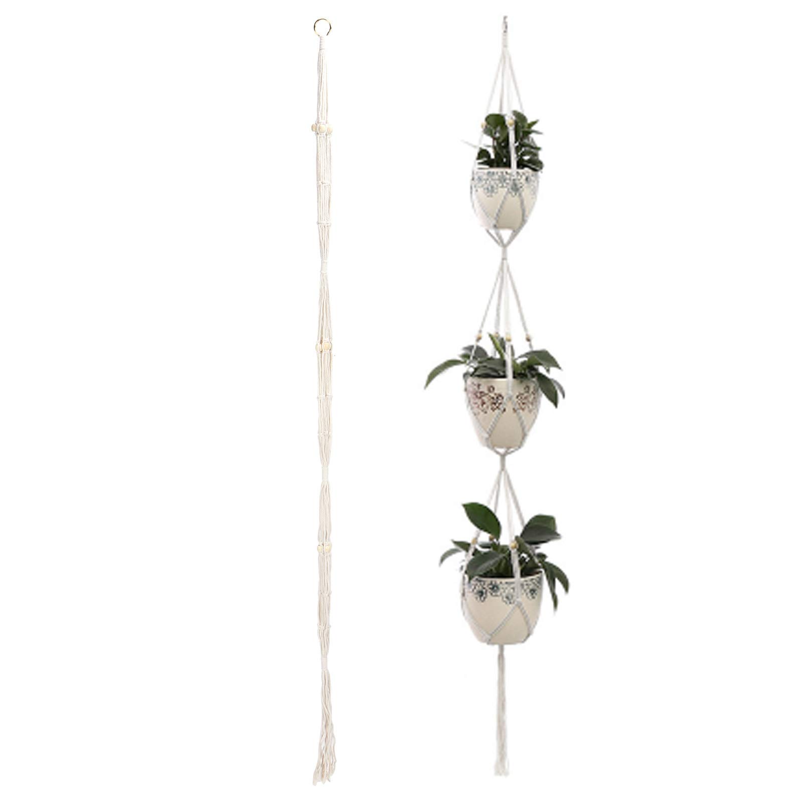 Estink Bead String Pot - Flexible Fabric Plant Hanger with 183cm Length - Perfect Replacement for Indoor Room Decor, Hanging Planter for Living Room, Bedroom, and Balcony