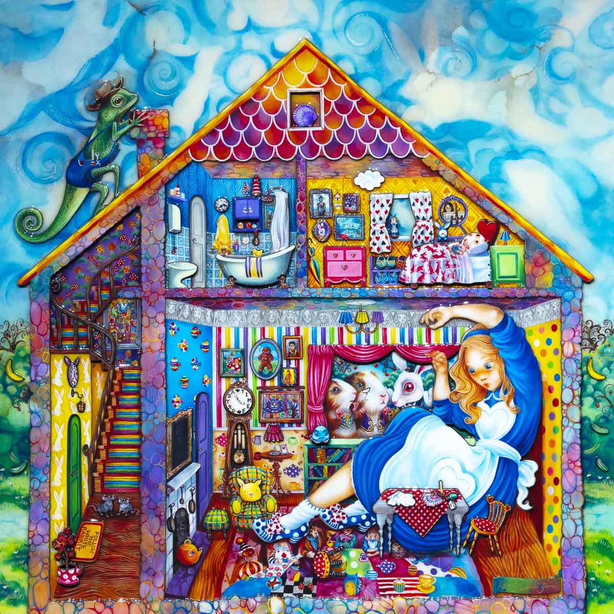 Alice in William Rabbit's House - Rare Artist Proof Edition - Collectible Vintage Book - Perfect for Disney Fans & Classic Literature Collectors