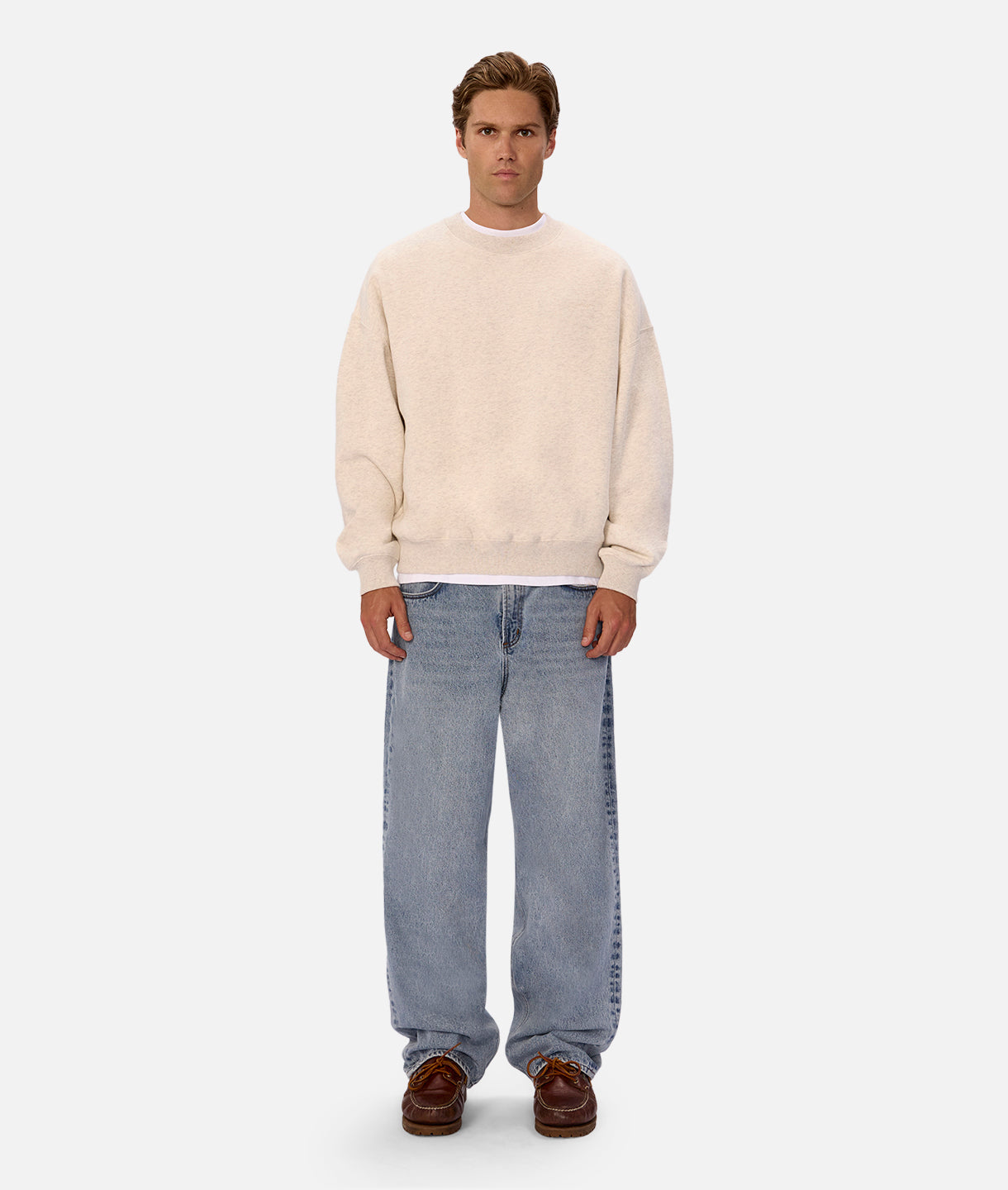 The New Del Sur Marle Sweat - Soft & Cozy Oatmeal Pullover Sweatshirt for Women | Casual Loungewear, Fall & Winter Fashion, Athleisure Wear