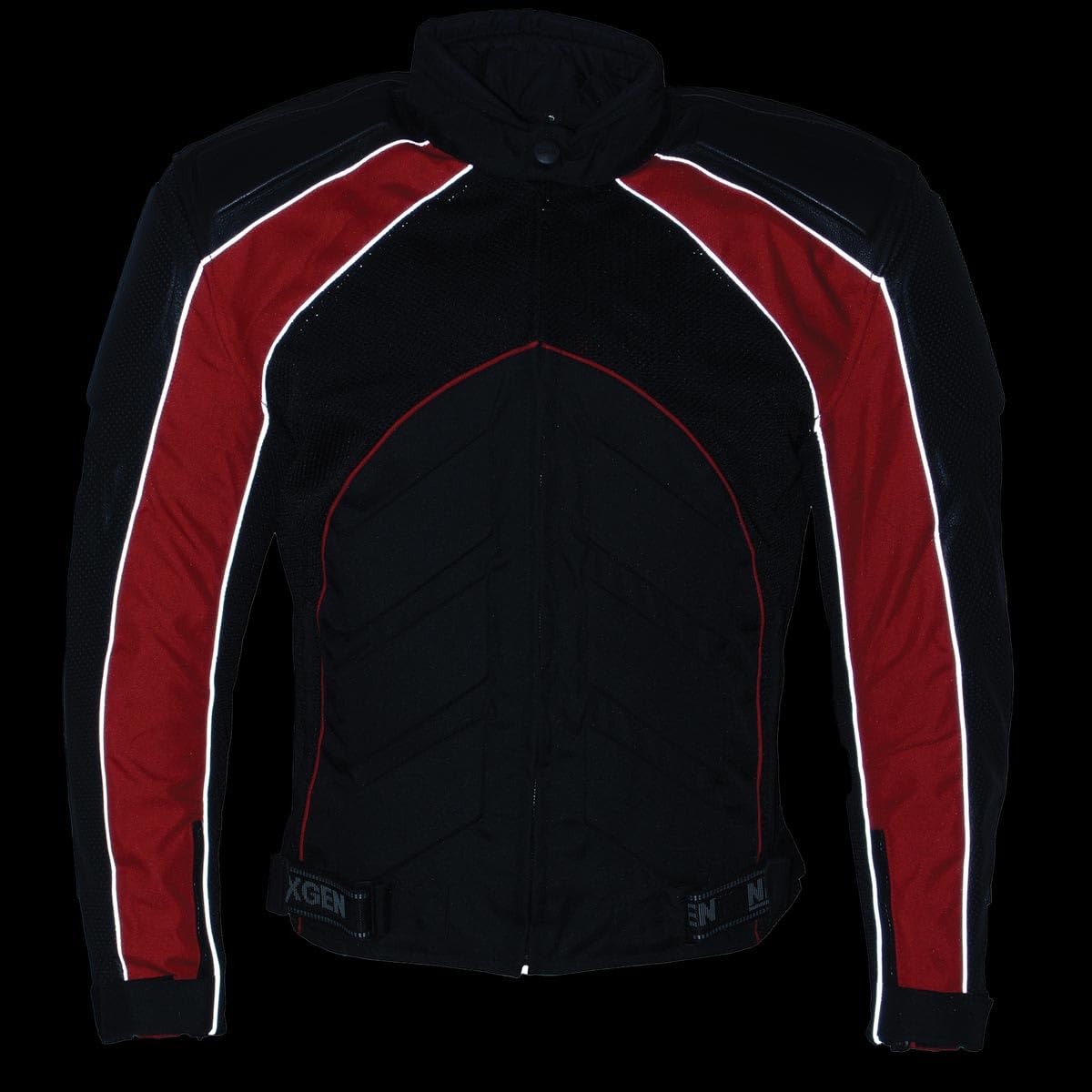 NexGen SH2153 Men's Black CE Armored Motorcycle Jacket - Textile & Leather Combo for Safety & Style - Perfect for Riding, Commuting & Adventure Tours