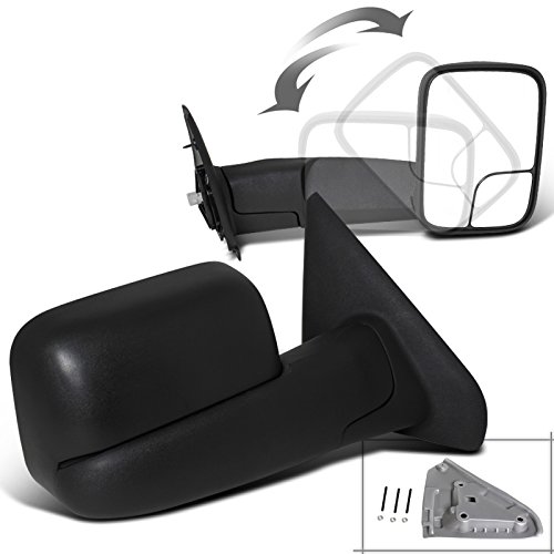 Spec-D Tuning RMX-RAM02H-P-ZM Power Heated Towing Mirrors for Dodge Ram - Extending Foldable Side Mirrors with Heating Function for Towing & Winter Driving