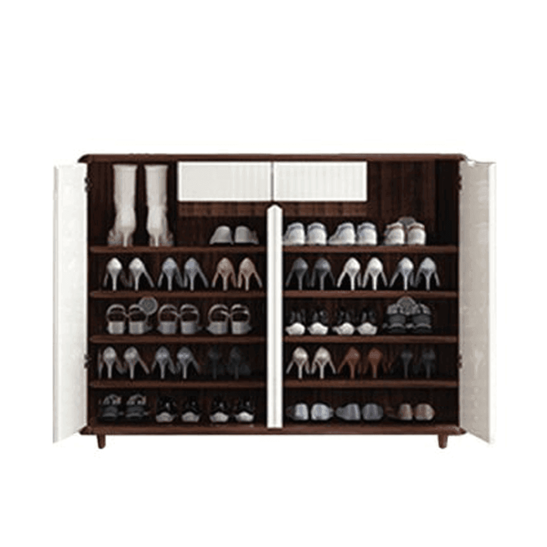 Dune 4-Door Shoe Storage Cabinet - Organize Entryway, Closet & Mudroom Shoes - Space Saving Shoe Rack for Home & Office