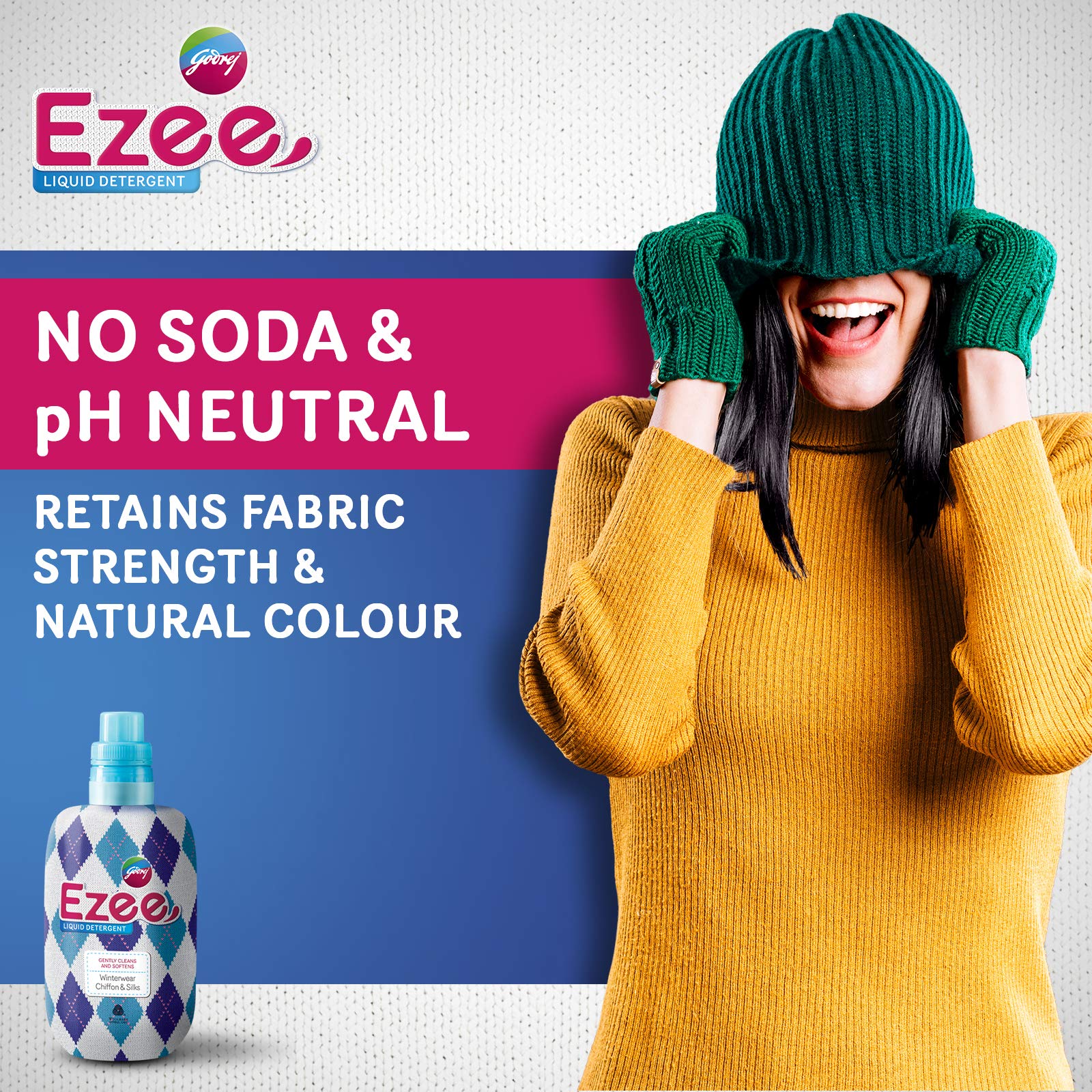 Godrej Ezee Liquid Laundry Detergent - 500g | Gentle on Clothes & Skin | Perfect for Hand Wash & Machine Wash | Ideal for Delicates, Baby Clothes & Everyday Laundry