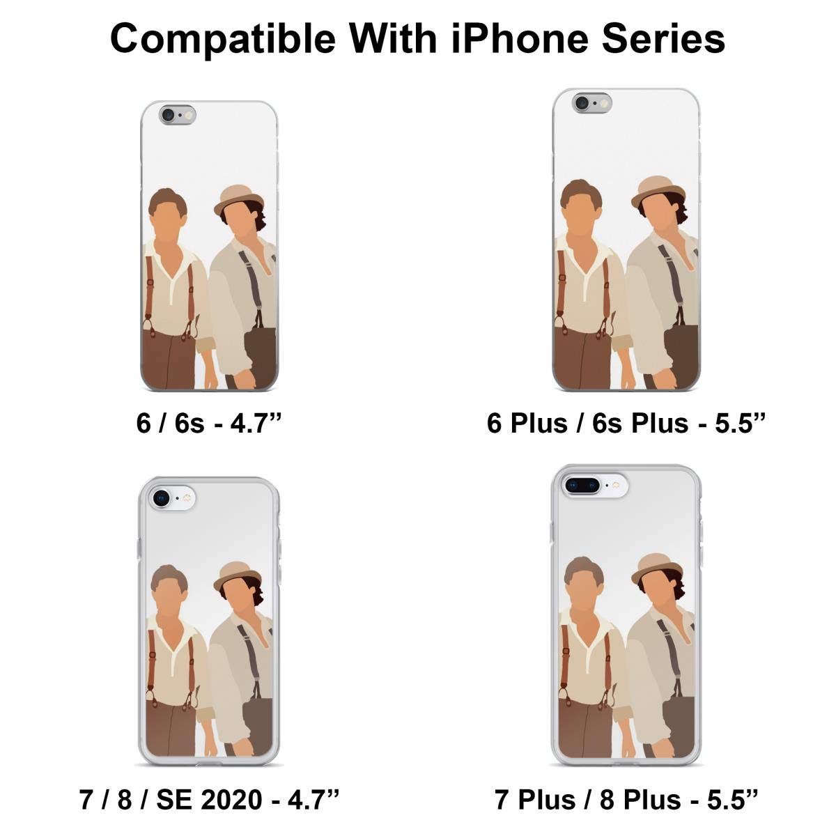 Vampire Diaries Damon & Stefan 1864 Vintage Phone Case - Compatible with iPhone 15/14/13/12/11/X/Xs/Xr/8/7/6/6s Plus/Pro Max - Clear Protective Cover - Perfect Gift for TVD Fans & Gothic Lovers