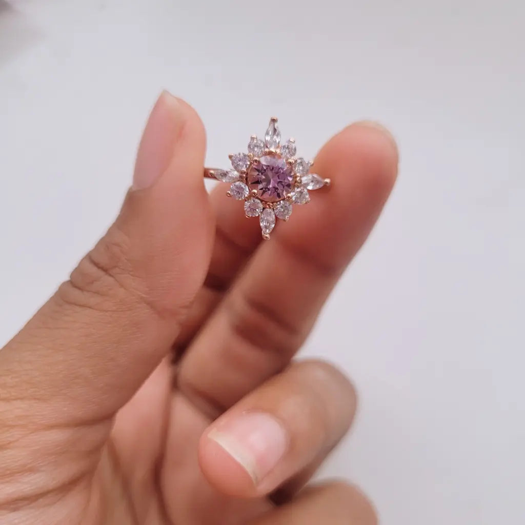 Anna Ring Blush - Elegant Rose Gold Plated Fashion Ring for Women | Perfect for Date Night, Parties & Everyday Wear