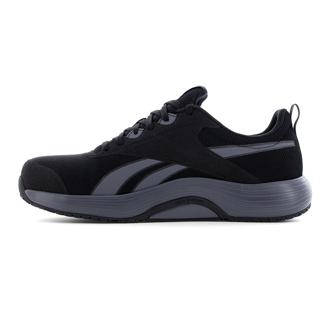 Lite Plus 4 Athletic Composite Toe Work Shoes for Men - Lightweight Safety Footwear Black/Gray | Perfect for Construction, Warehouse & Outdoor Work