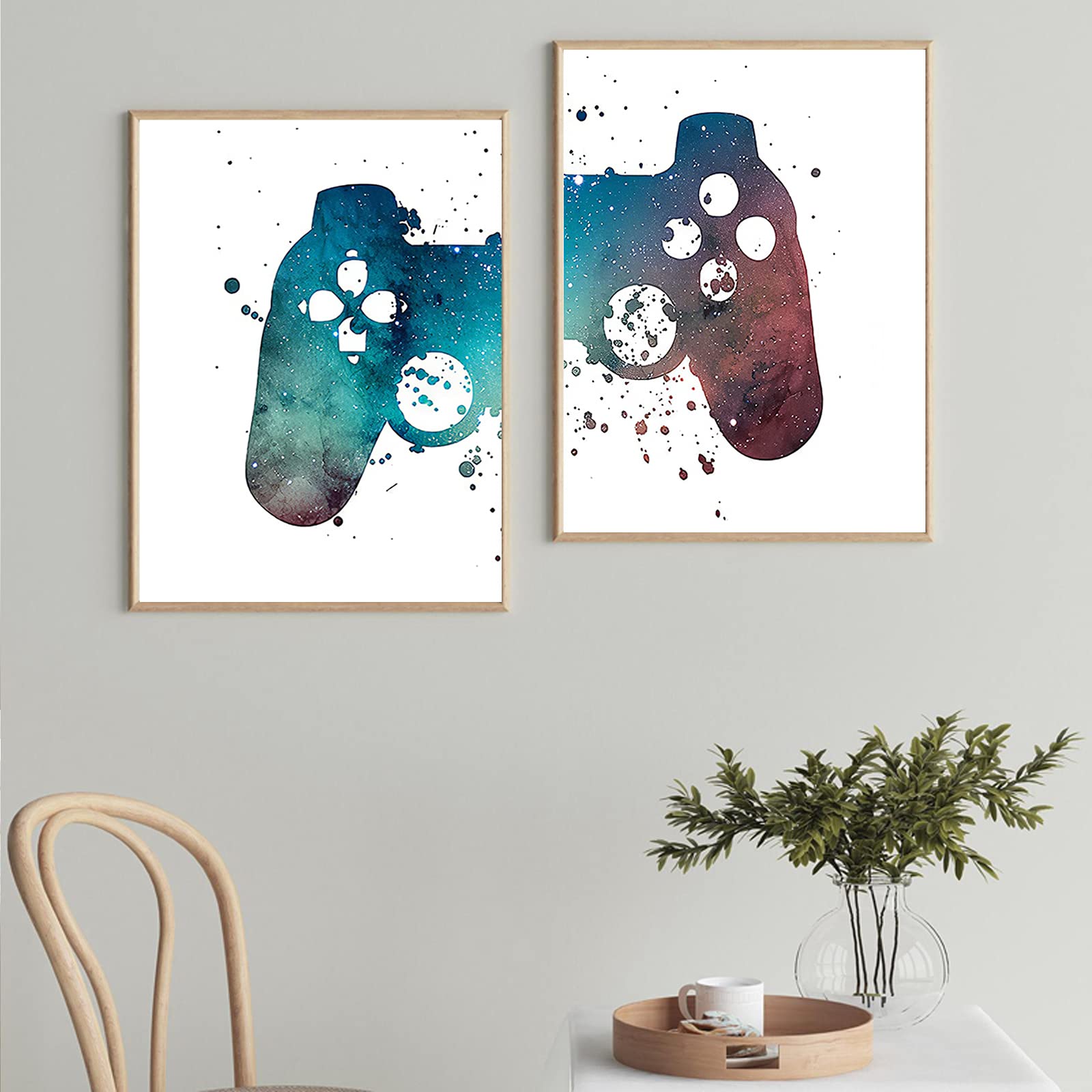 PUYIQARE Abstract Gamepad Canvas Wall Art - Video Game Themed Room Decor for Gamers | Funny Gaming Posters for Teen Boy Bedroom | Unframed Wall Art for Gaming Room, Man Cave & Gamer Gift Ideas