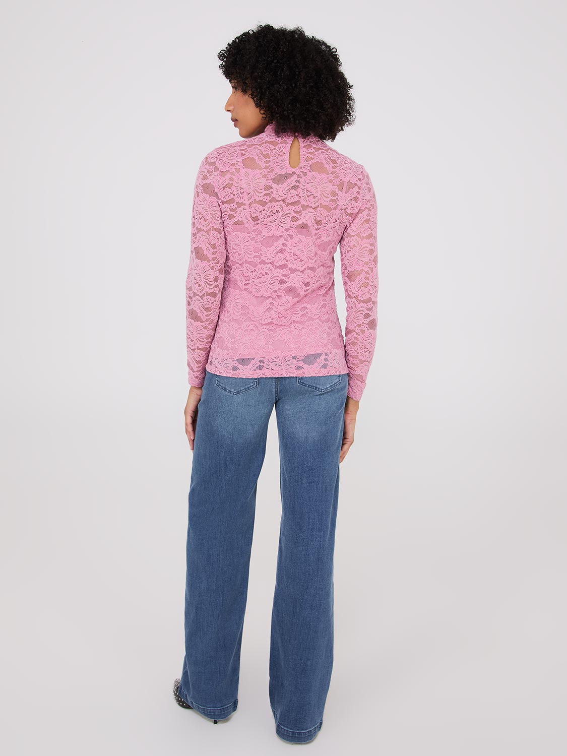 Elegant Lace Mock Neck Top with Cami - Women's Fashion Blouse for Work, Date Night & Special Occasions