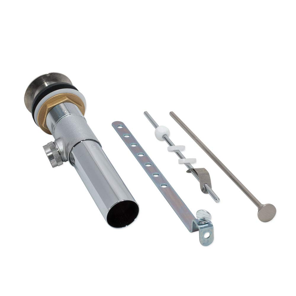 EZ-FLO 22-Gauge Pop-Up Lavatory Bathroom Sink Drain Assembly - Brass Plumbing Fitting in Brushed Nickel (Model EZ-10909) - Perfect for Bathroom Renovation & Modern Sink Installation