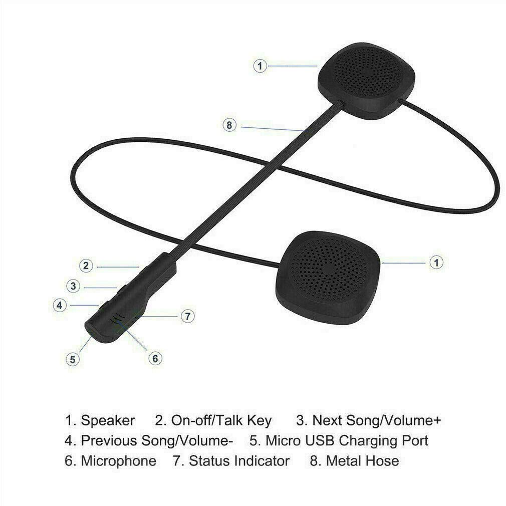 MACHSWON MH05 4.1 Wireless Motorcycle Helmet Headset with Bluetooth Speaker & Hands-Free Calling - Perfect for Scooter Riders & Motorcyclists
