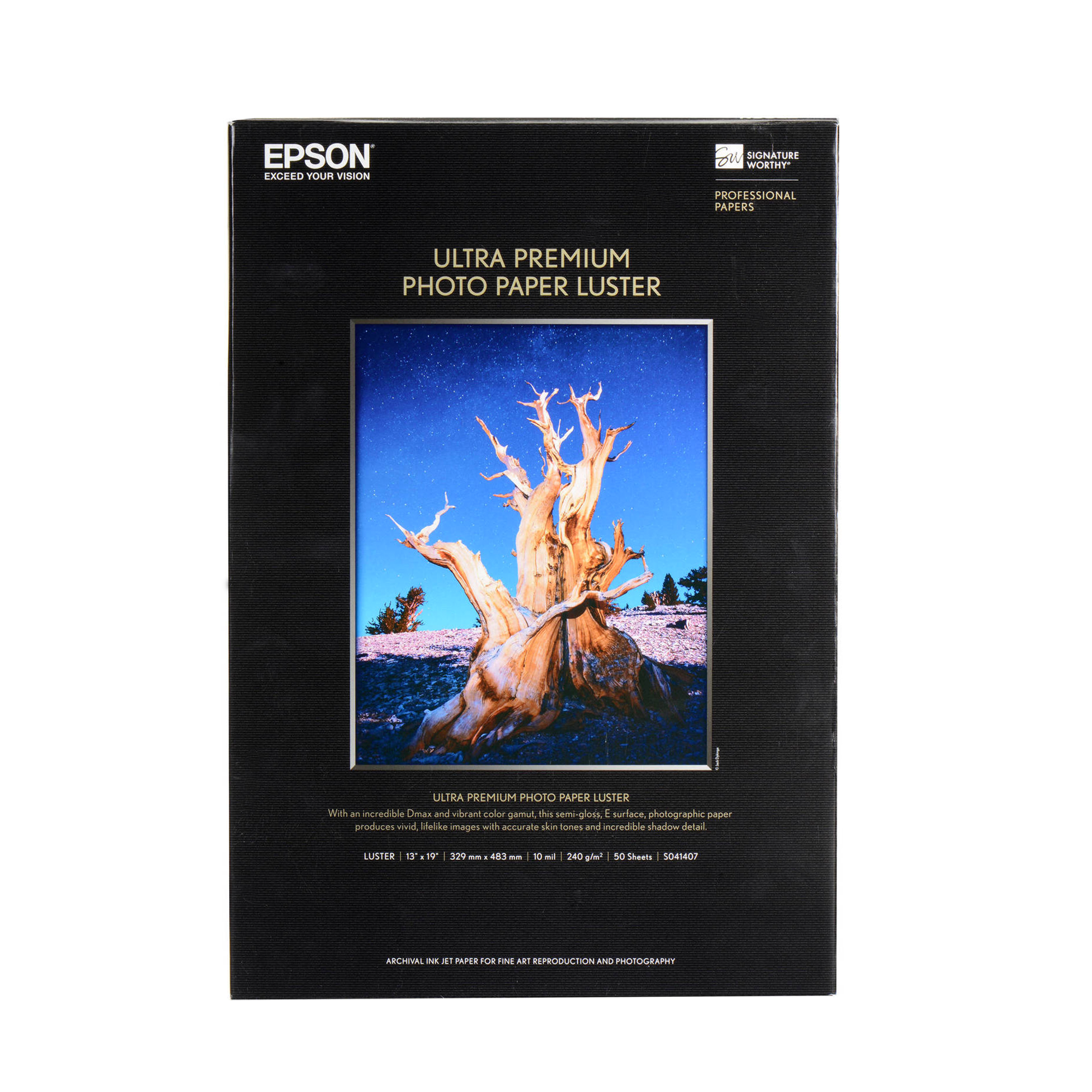 Epson Ultra Premium Luster Photo Paper 13x19 Inches - 50 Sheets for Professional Photography, Art Prints & Home Decor