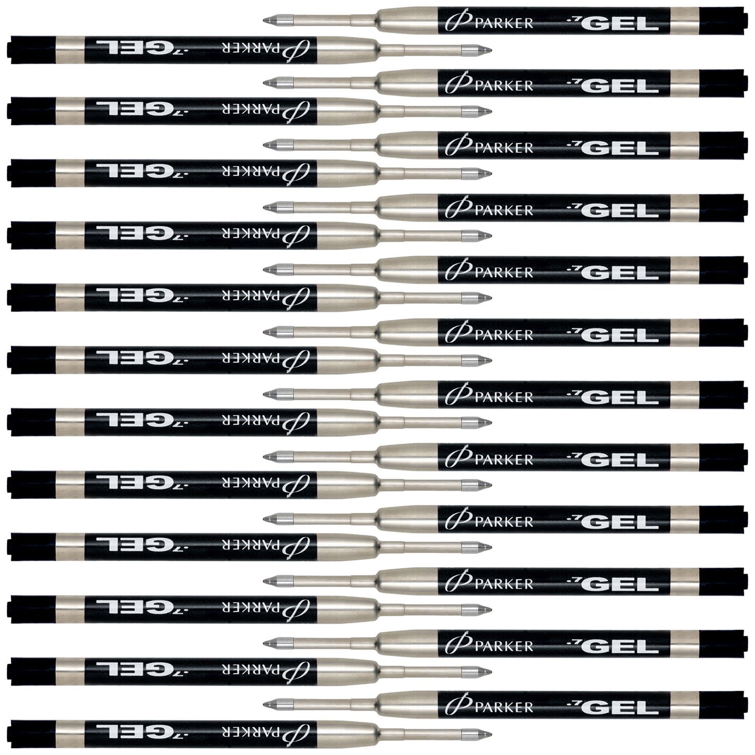 Parker Gel Rollerball Pen Refills - Medium Point Black Ink (24 Pack) - Smooth Writing for Office, School & Journaling