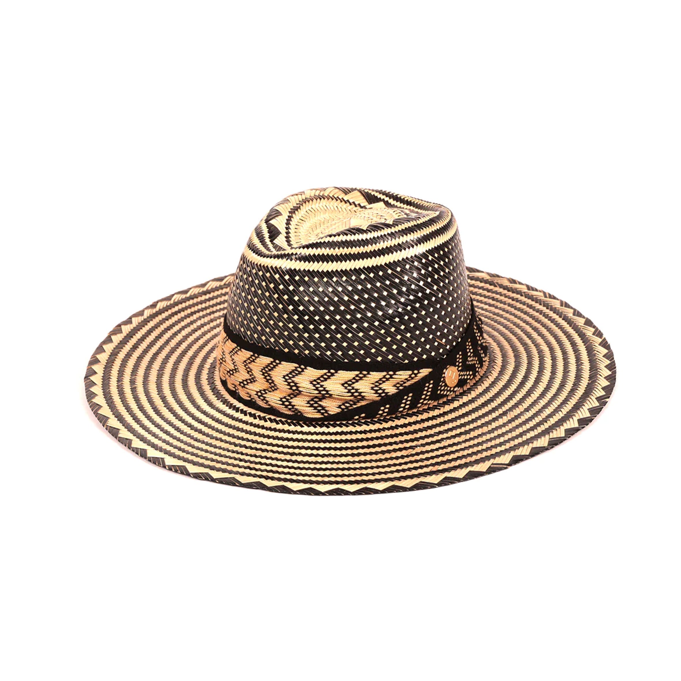 Sierra Ikara Hat for Women - Natural & Black Sun Hat for Outdoor, Beach, Hiking, and Travel Protection
