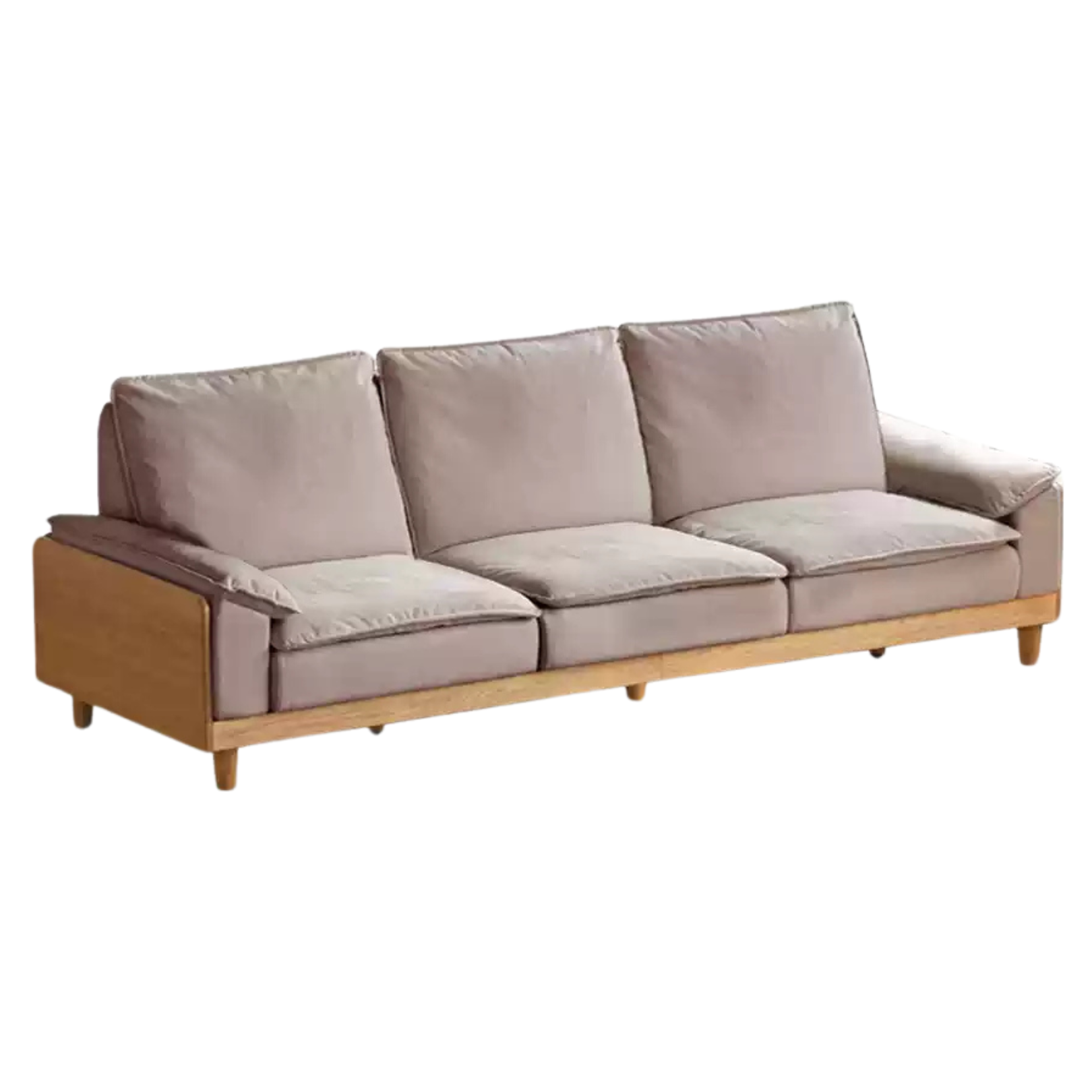 Solid Oak Wood Straight Sofa - Modern & Durable Hardwood Sofa for Living Room, Office, or Lounge - Perfect for Home Decor and Comfortable Seating