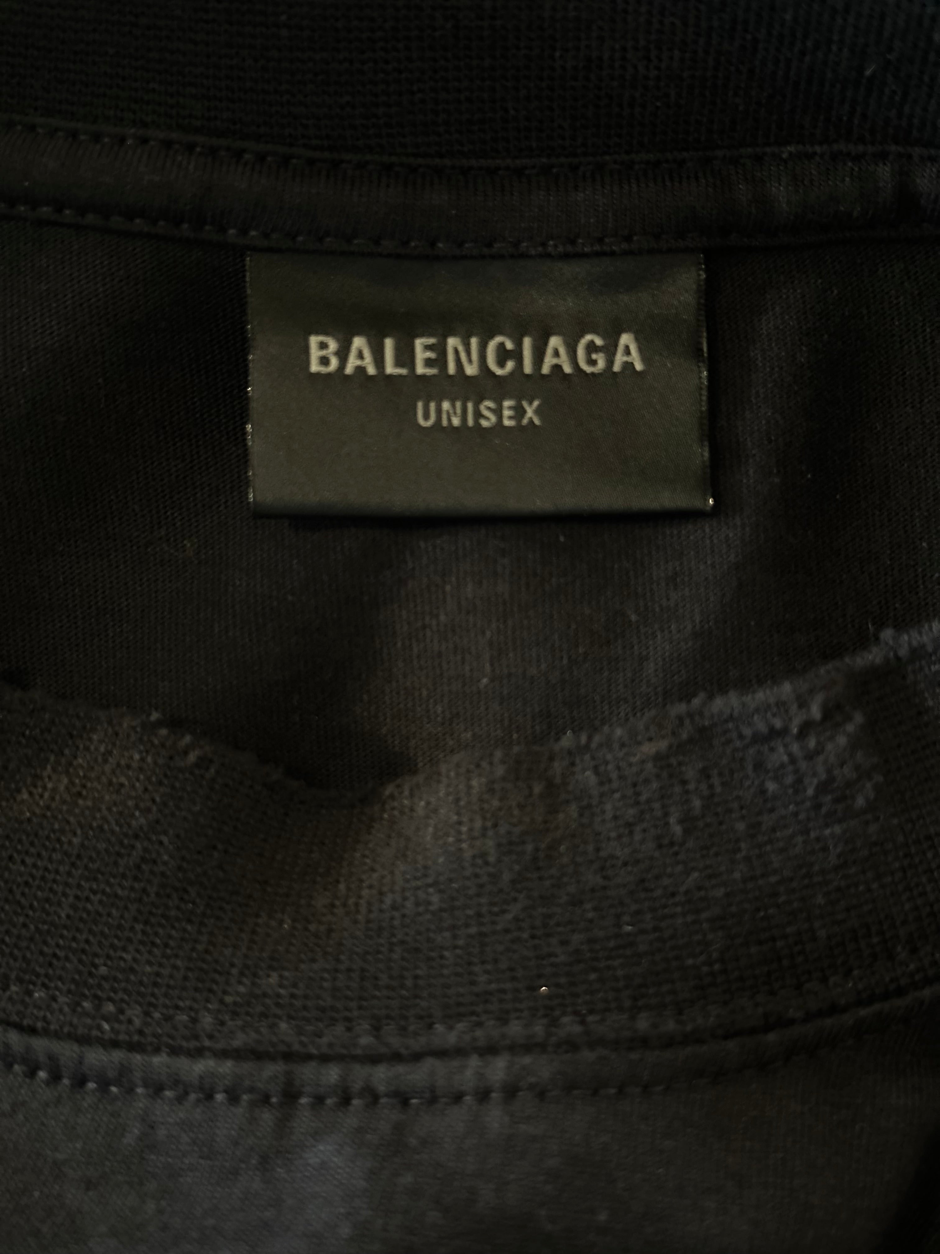 Balenciaga Black & White Eyechart Graphic T-Shirt - Stylish Casual Streetwear for Men & Women | Perfect for Everyday Wear & Fashion Outfits