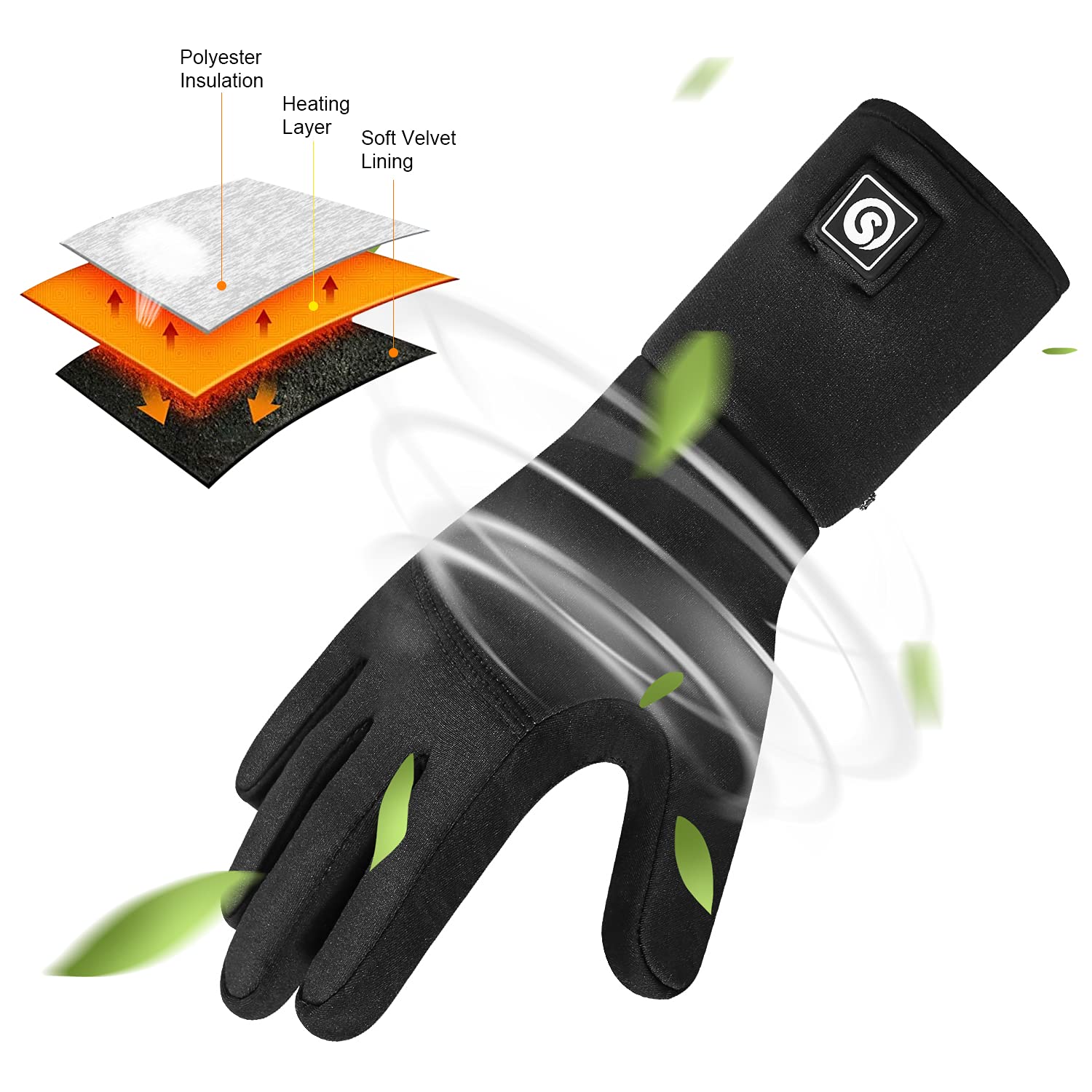 SAVIOR HEAT Rechargeable Battery Heated Glove Liners for Men & Women - Electric Winter Warm Thin Gloves for Skiing, Snowboarding, Hiking, Cycling - Perfect Hand Warmers for Outdoor Sports & Cold Weather Activities