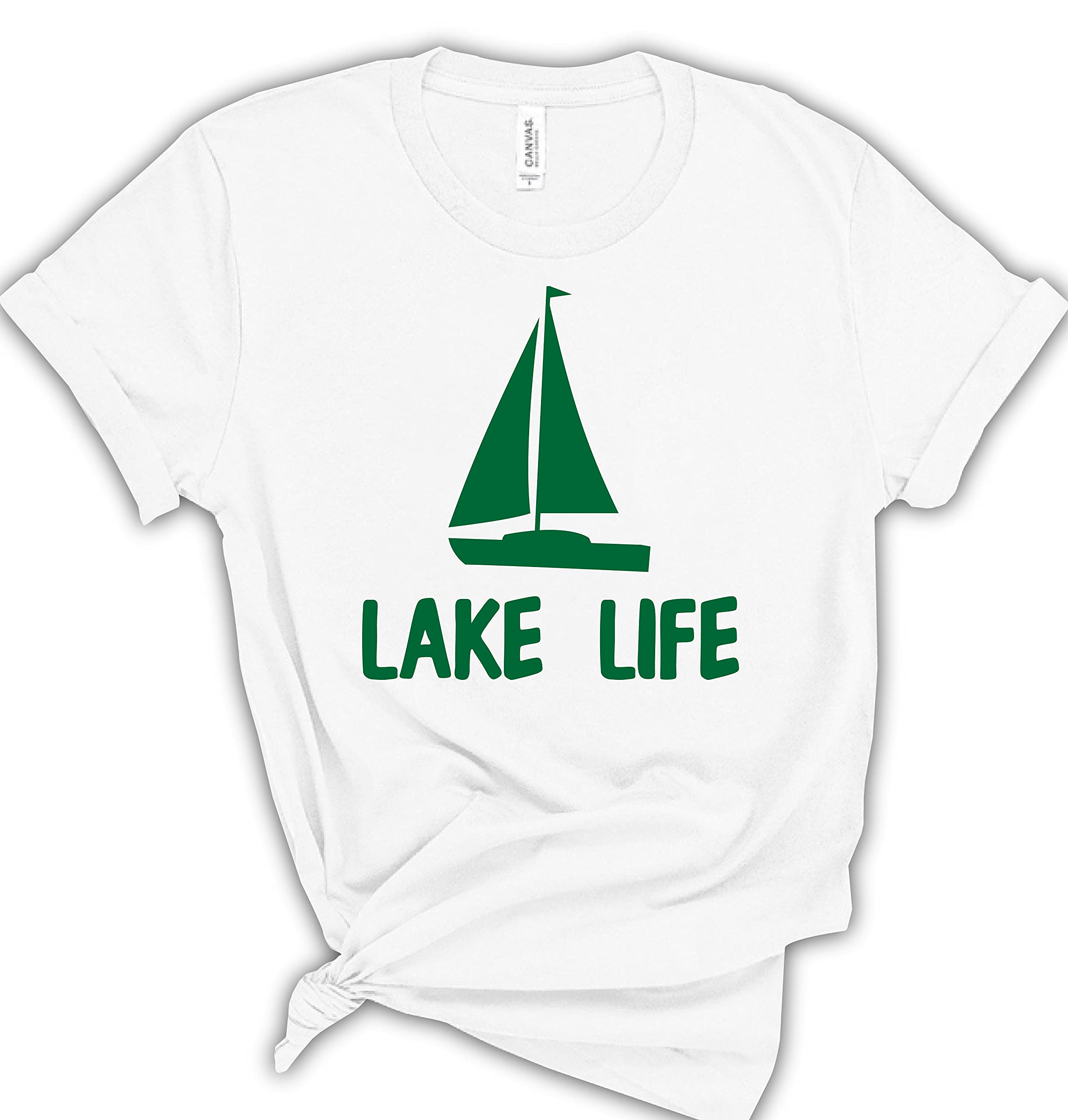 Lake Life Boat Graphic T-Shirts for Men & Women - Comfortable Summer Camping & Vacation Tees - Perfect Lake Life Gift for Outdoor Enthusiasts - Ideal for Beach Trips, Boating, and Relaxing by the Water