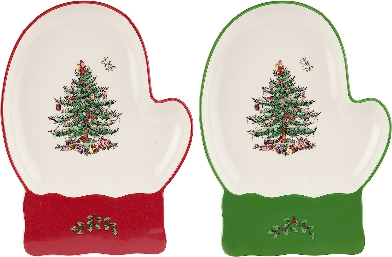 Spode Christmas Tree Mitten Plates (Set of 2) - 7