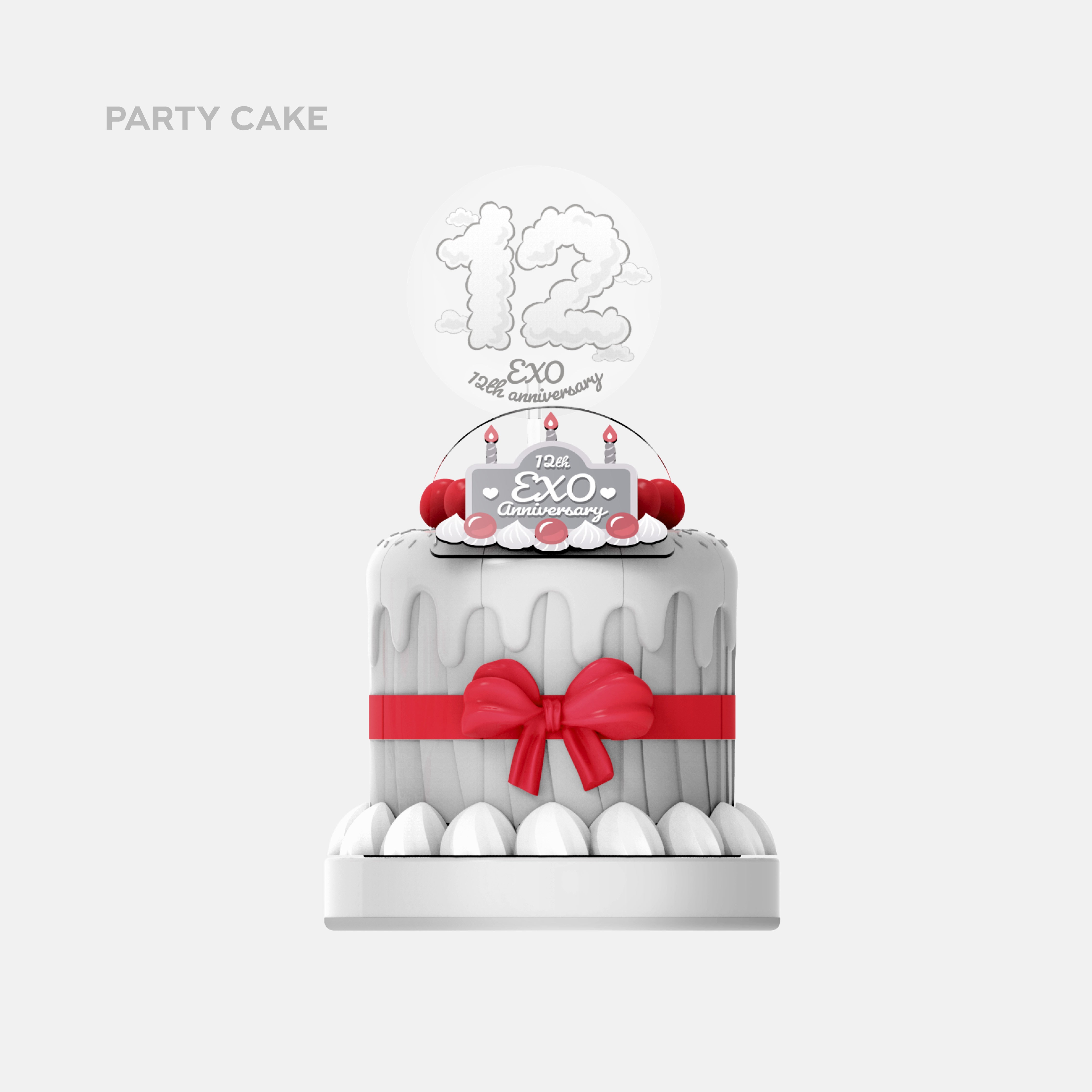 EXO 12th Anniversary Party Cake Set - K-Pop Birthday Celebration Decorations for Fans, Perfect for Concerts, Fan Meetings & Themed Parties
