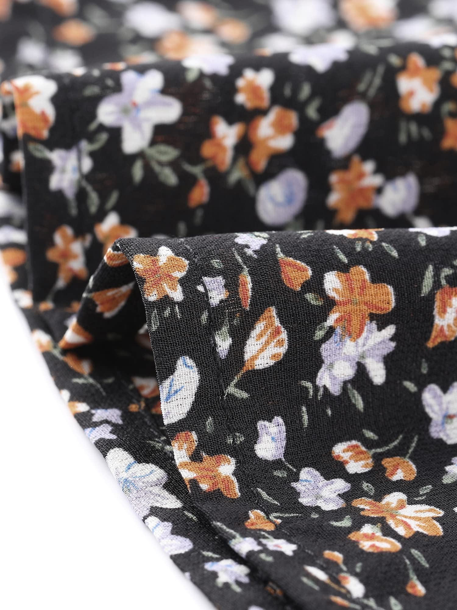 Allegra K Women's Floral Print Peter Pan Collar Casual Button Down Shirt - Perfect for Office Wear, Spring Outfits & Everyday Fashion
