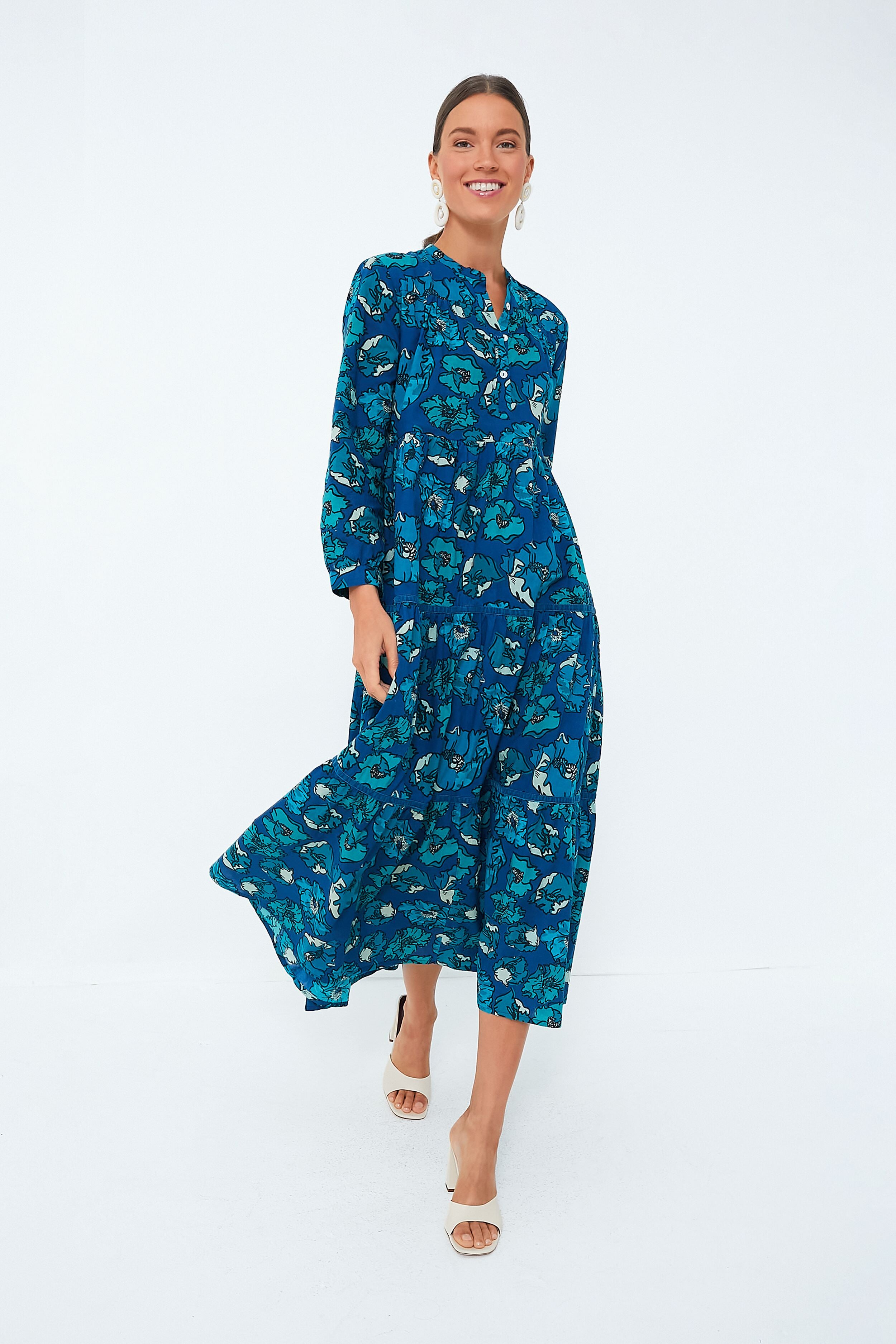 Blue Guadalupe Rio Maxi Dress - Flowy Summer Beach Dress for Women | Perfect for Vacations, Weddings & Boho Outfits