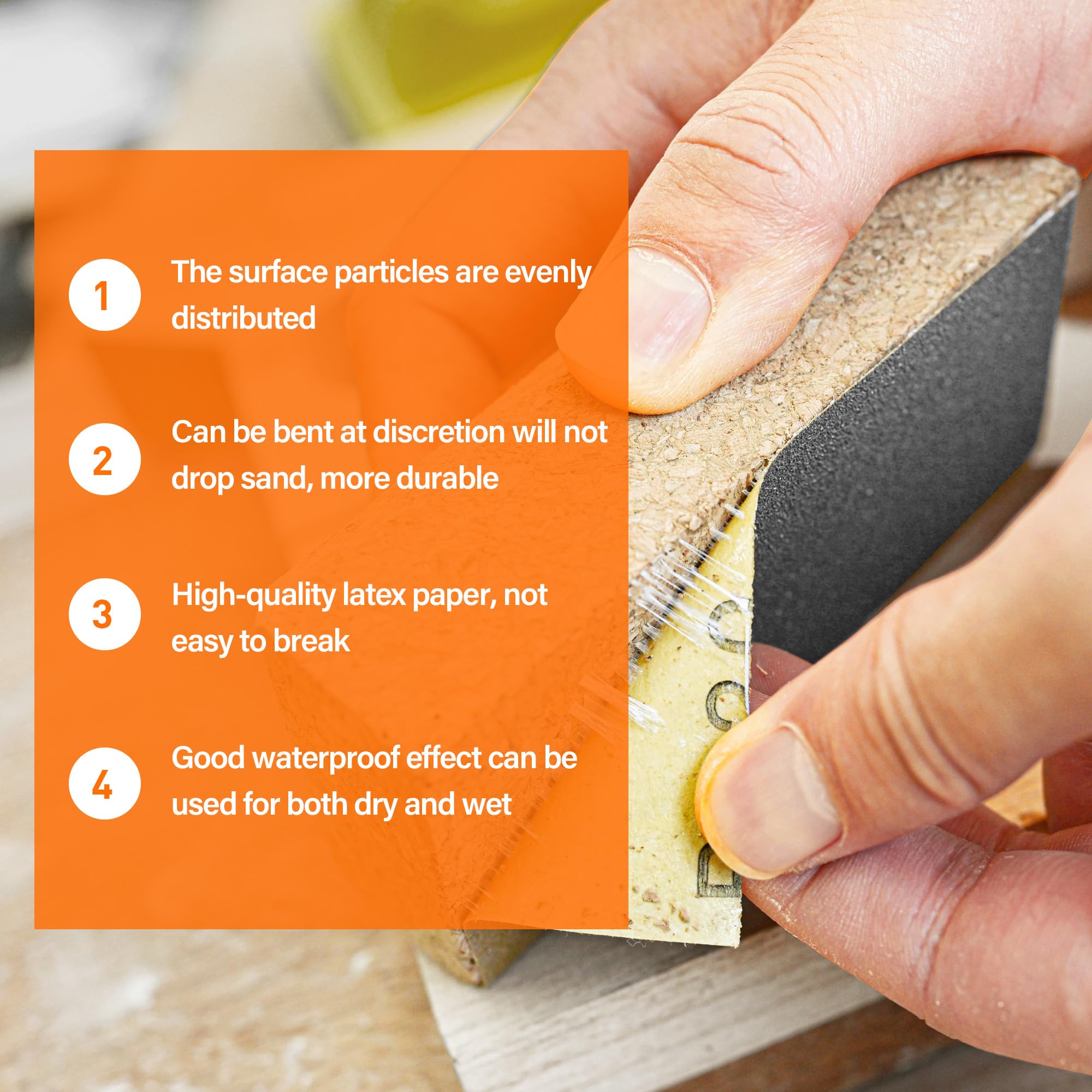 KENDO 24PCS Sandpaper Variety Pack - 12 Assorted Grits for Wood Finishing, Metal Sanding & Auto Polishing | Wet Dry Sandpaper Sheets | DIY Projects, Furniture Repair & Automotive Detailing