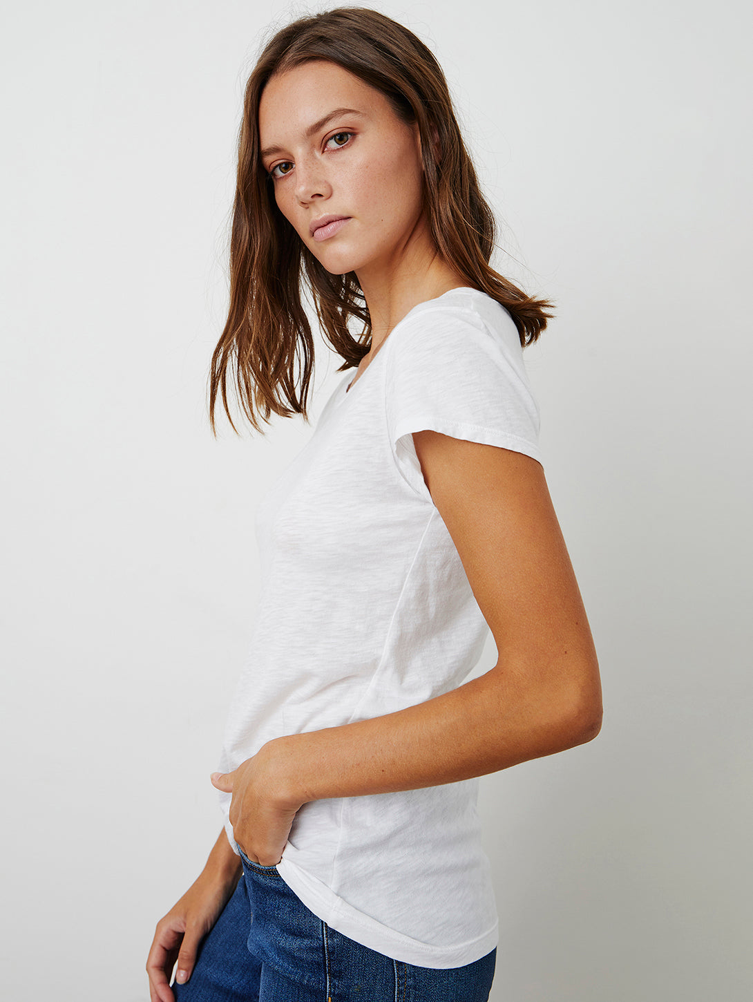 Odelia Women's Short Sleeve Crew Neck T-Shirt - Soft Cotton Basic Tee for Casual Wear, Workout & Everyday Outfits