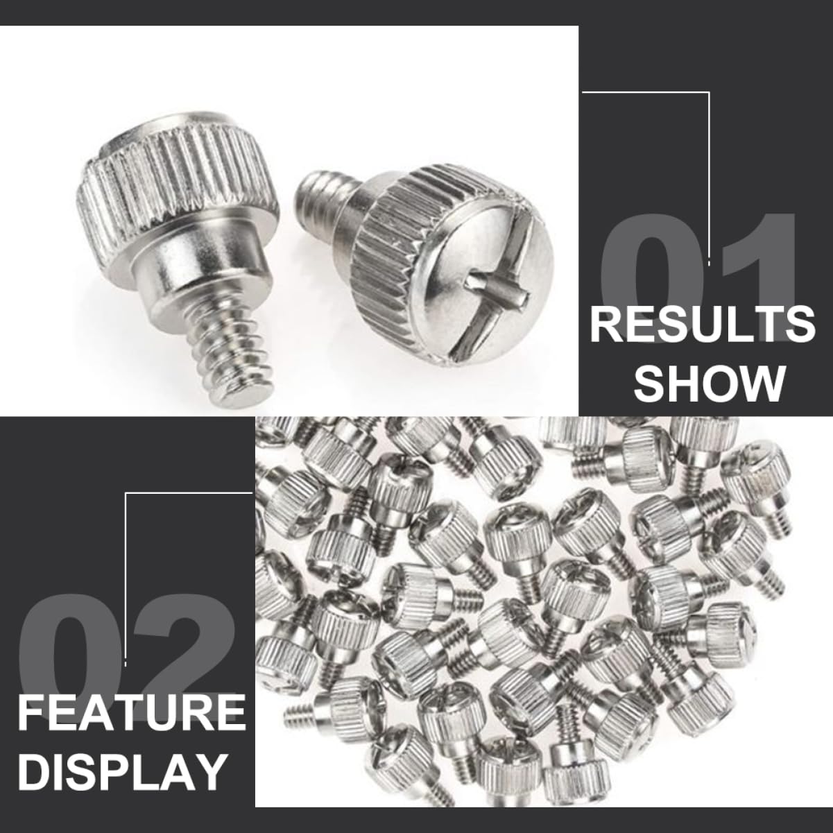 Gatuida 100pcs Computer Case Screws Replacement Kit - Anti-Deformation, Durable PC Build Screws for Desktop Tower Assembly & Hardware Repair