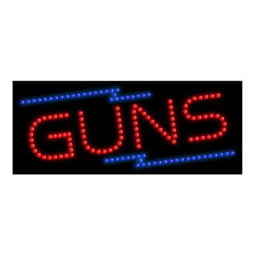 Gun LED Dot Sign #20807 - High Visibility Safety Marker for Shooting Ranges & Hunting Areas