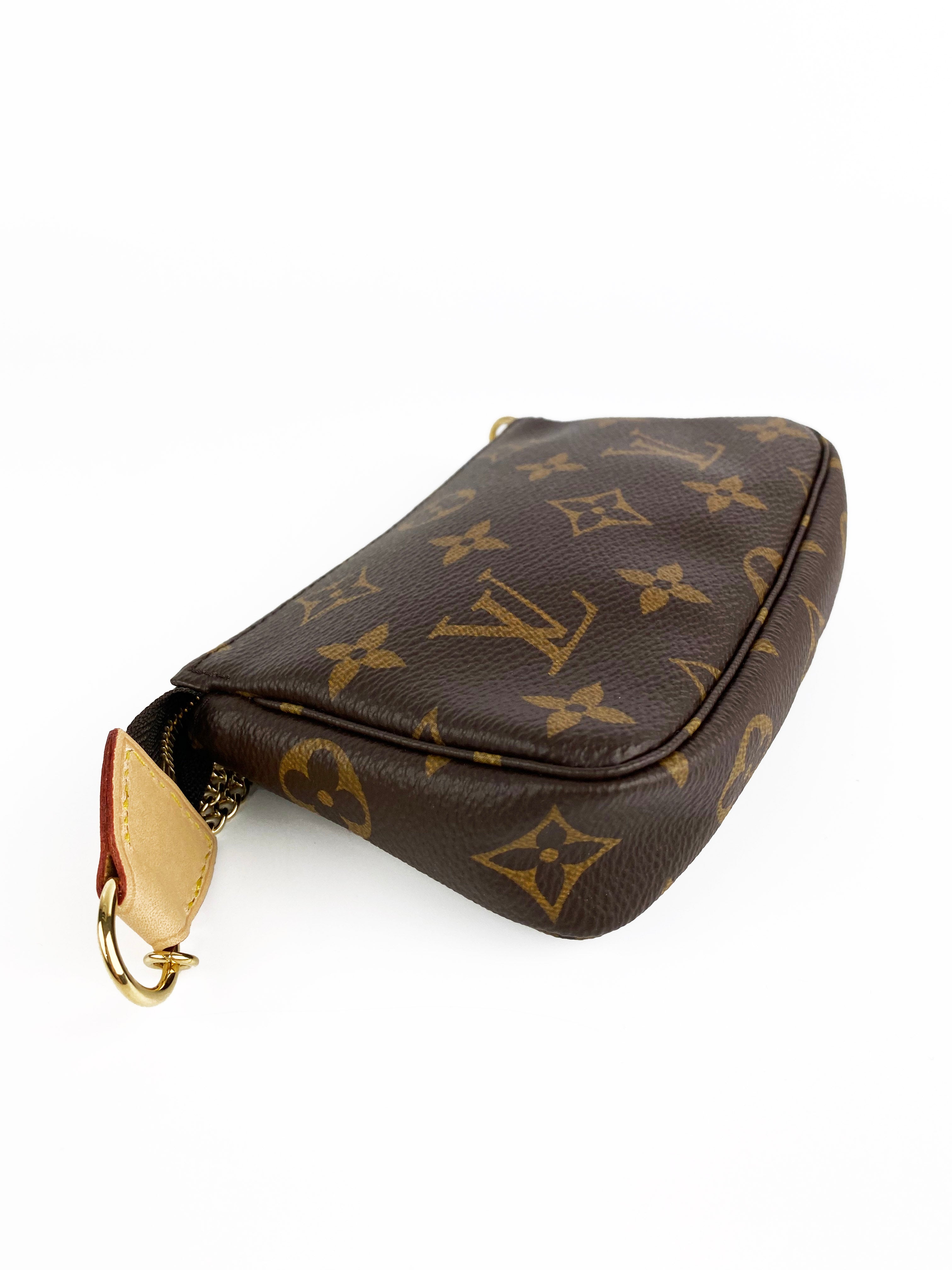 Authentic Louis Vuitton Monogram Mini Pochette Accessories Bag - Luxury Crossbody Clutch for Women, Perfect for Parties, Travel & Everyday Use