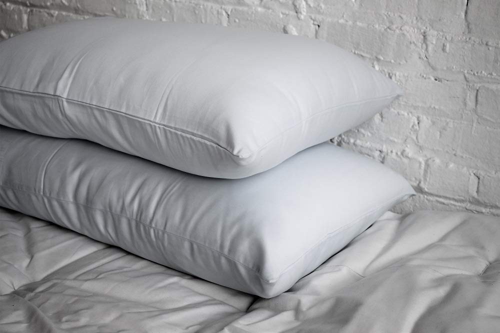 Organic Kapok Sleep Pillow with Zippered Sateen Cover - Hypoallergenic & Breathable for Side, Back & Stomach Sleepers - Perfect for Bedroom, Travel & Neck Pain Relief