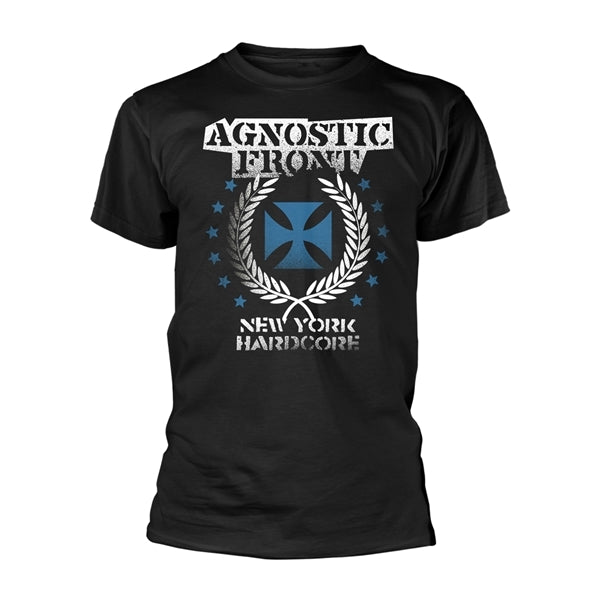 Agnostic Front T-Shirt - Blue Iron Cross Punk Band Tee | Vintage Style Cotton Shirt for Concerts & Streetwear | Unisex Fit for Men & Women