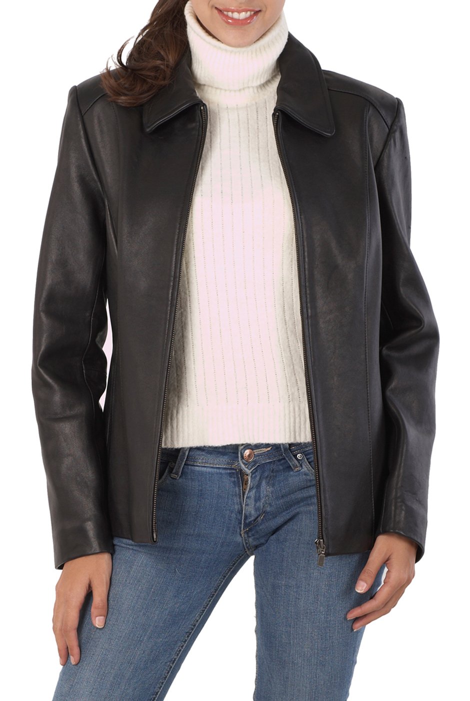 BGSD Women's Miranda Lambskin Leather Jacket - Genuine Leather, Regular/Plus/Petite Sizes - Perfect for Motorcycle Riding, Night Out & Fall Fashion
