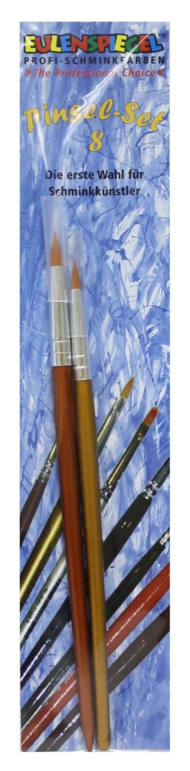 Professional Face Painting Brush Set of 8 - Includes 2 Oval Brushes (Size 4 & 6) for Halloween, Cosplay & Kids Party Makeup - High Quality Artist Tools for Face & Body Art