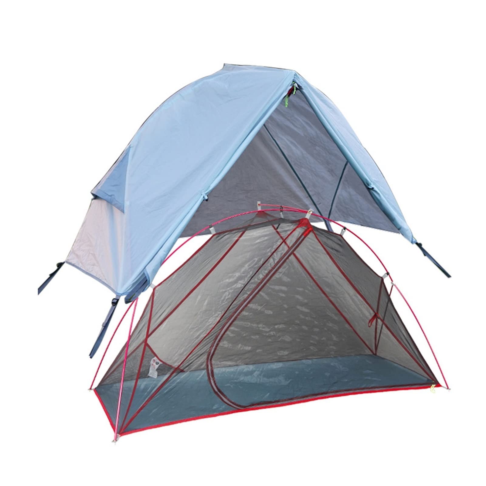PANGPANG 1-Person Lightweight Waterproof Camping Tent - Portable Backpacking Tent for Outdoor Adventures, Hiking & Travel (Blue) - Perfect for Solo Campers, Backpackers & Festival Goers