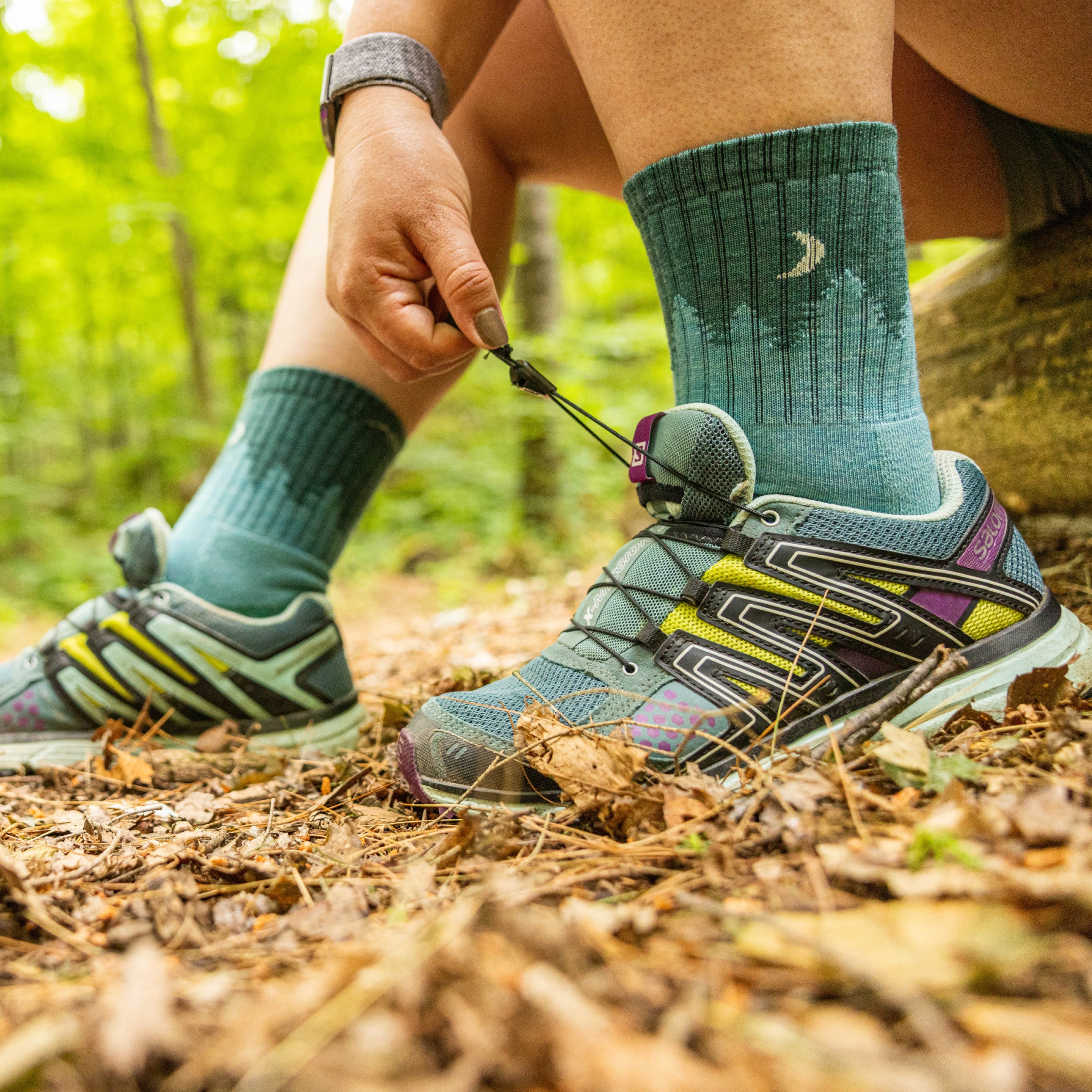 Women's Midweight Hiking Socks - Treeline Micro Crew for Outdoor Adventures, Trail Running & Camping - Moisture-Wicking & Cushioned Support