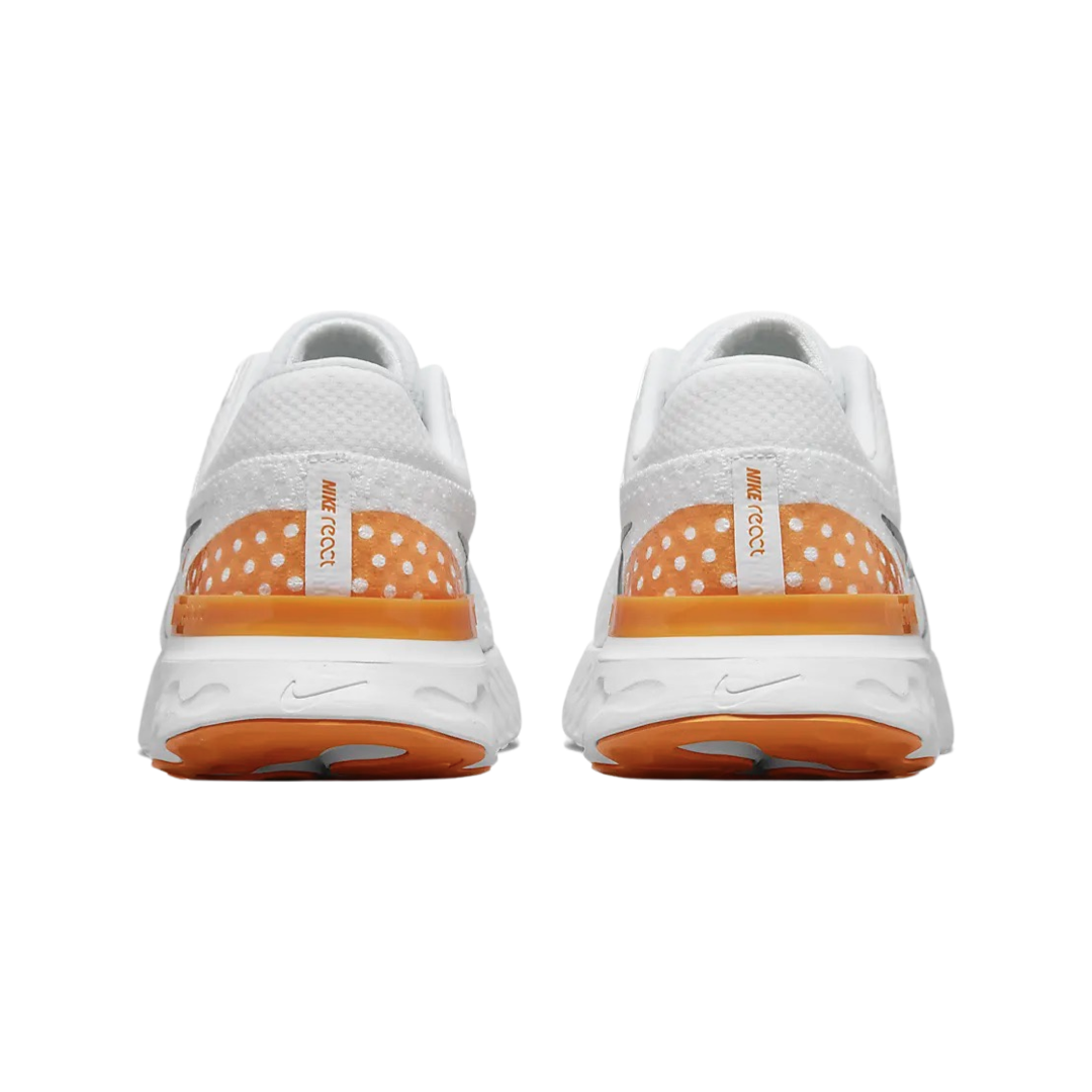 Nike React Infinity Run Flyknit 3 Running Shoes - White Grey Kumquat & Particle Grey Photon Dust - Cushioned Road Running Shoes for Men & Women - Perfect for Marathon Training & Daily Jogging