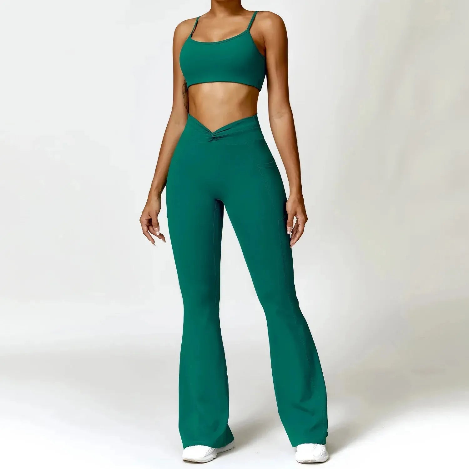 2PCS Women's Sexy Yoga Tracksuit Set - Sports Bra, Shorts & Leggings for Gym, Running, Fitness Workout | Comfortable Athletic Wear for Women | Perfect for Yoga, Pilates & Home Exercise