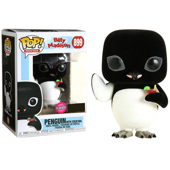 Billy Madison Pop! Vinyl Figure - Flocked Penguin with Cocktail Collectible Toy [899] | Perfect for Movie Fans, Collectors & Home Decor