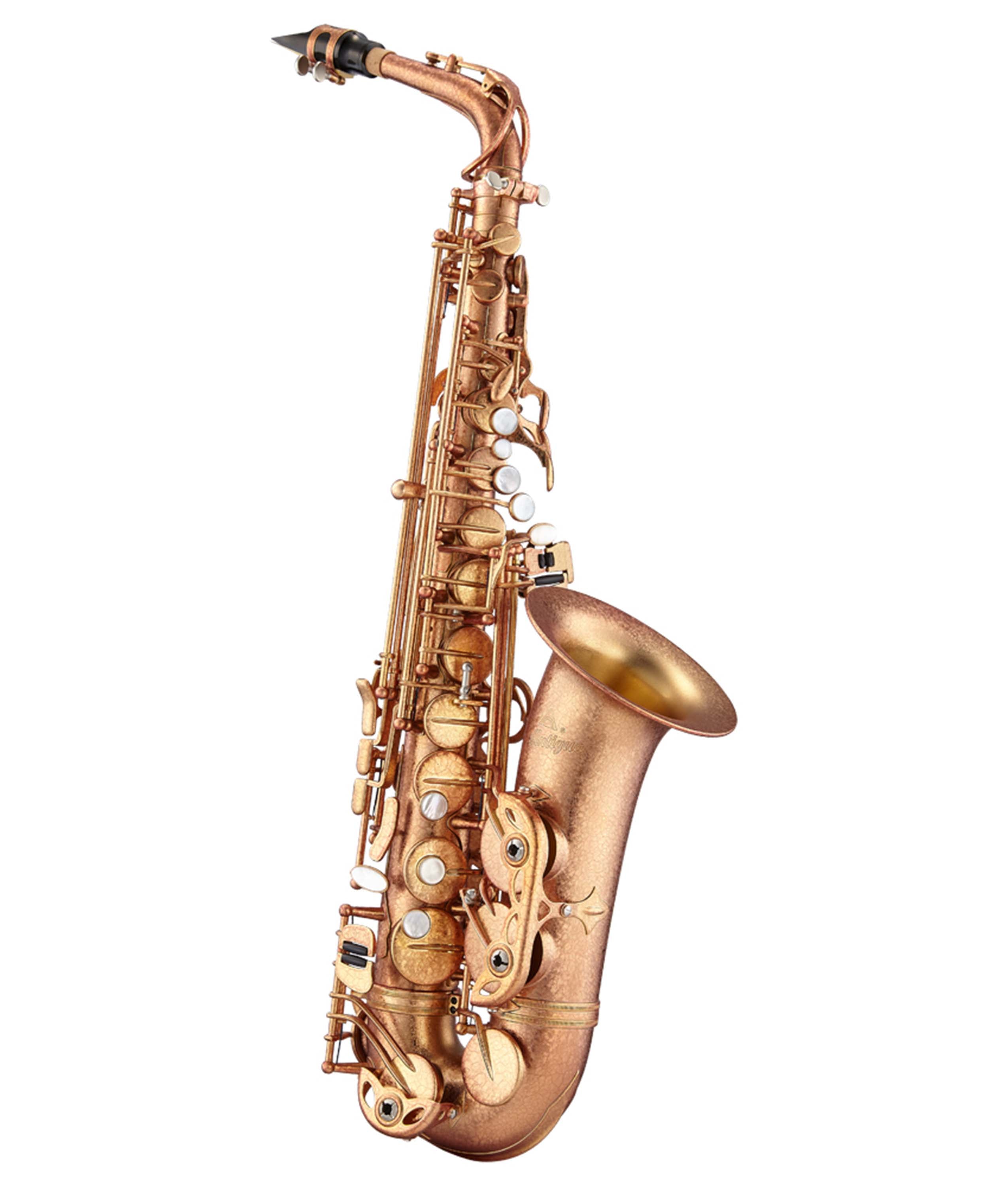 Antigua Winds AS4248RSFL PowerBell Professional Alto Saxophone - Red Brass Splendid Finish | Premium Brass Instrument for Jazz, Concert & Marching Band Performances