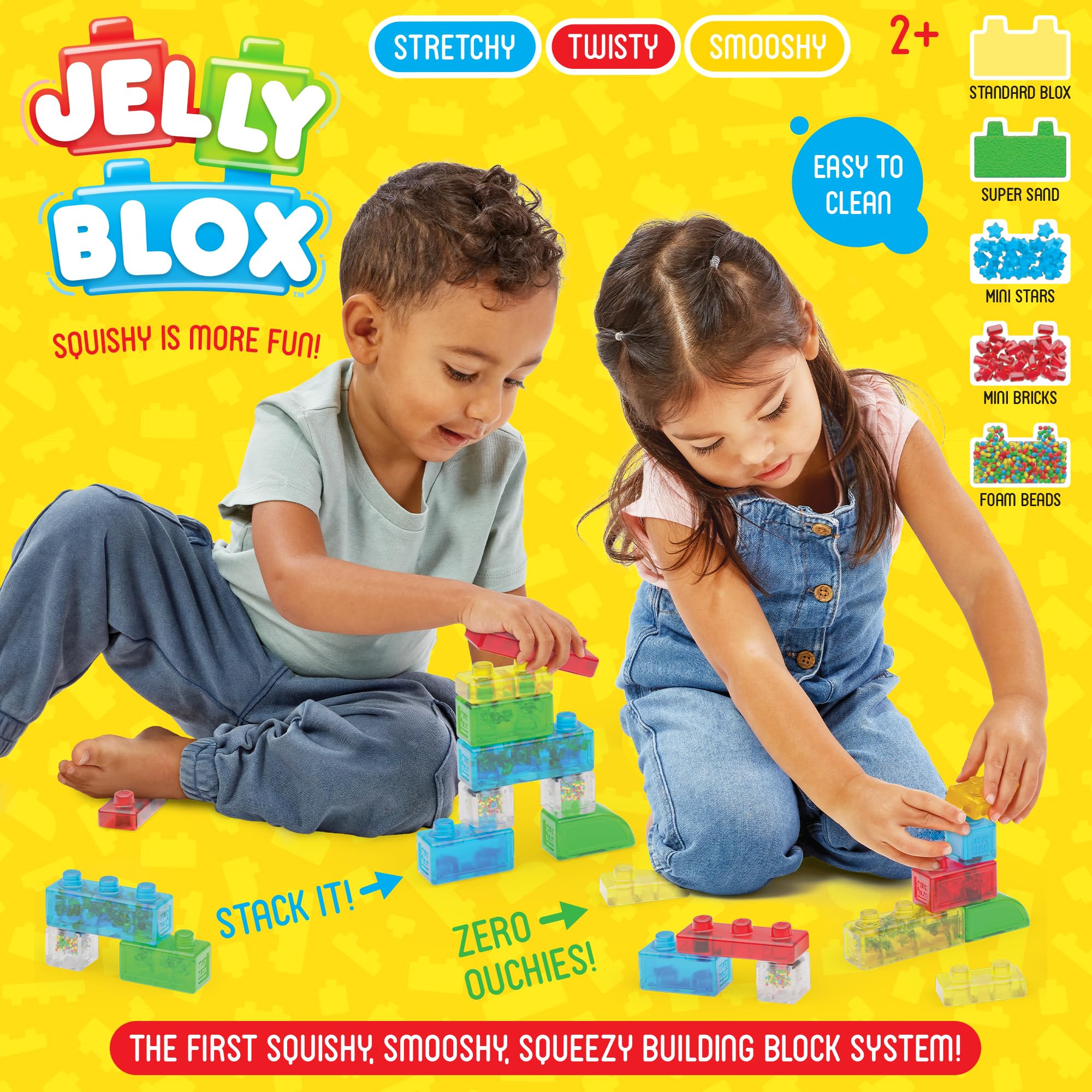 Creative Squishy Building Kit for Kids - Fun & Safe Open-Ended Play | Unique Squishy Construction System for Stress Relief & Imaginative Learning | Perfect Sensory Toy for Boys & Girls Ages 2+ | Great for Preschool Playtime, Birthday Gifts & Classroom Activities