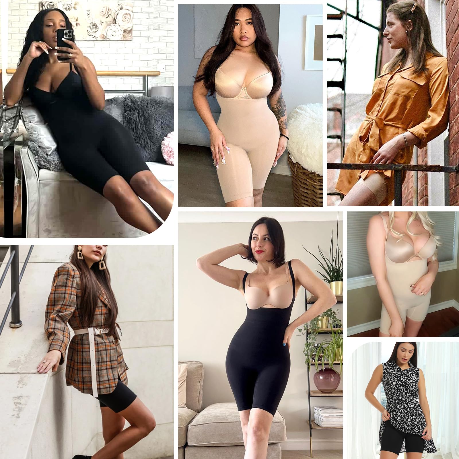 Joyshaper Women's Shapewear Bodysuit - Tummy Control, Open Bust, Butt Lifter & Seamless Mid-Thigh Design for Slimming & Body Shaping | Perfect for Everyday Wear, Special Occasions & Postpartum Recovery