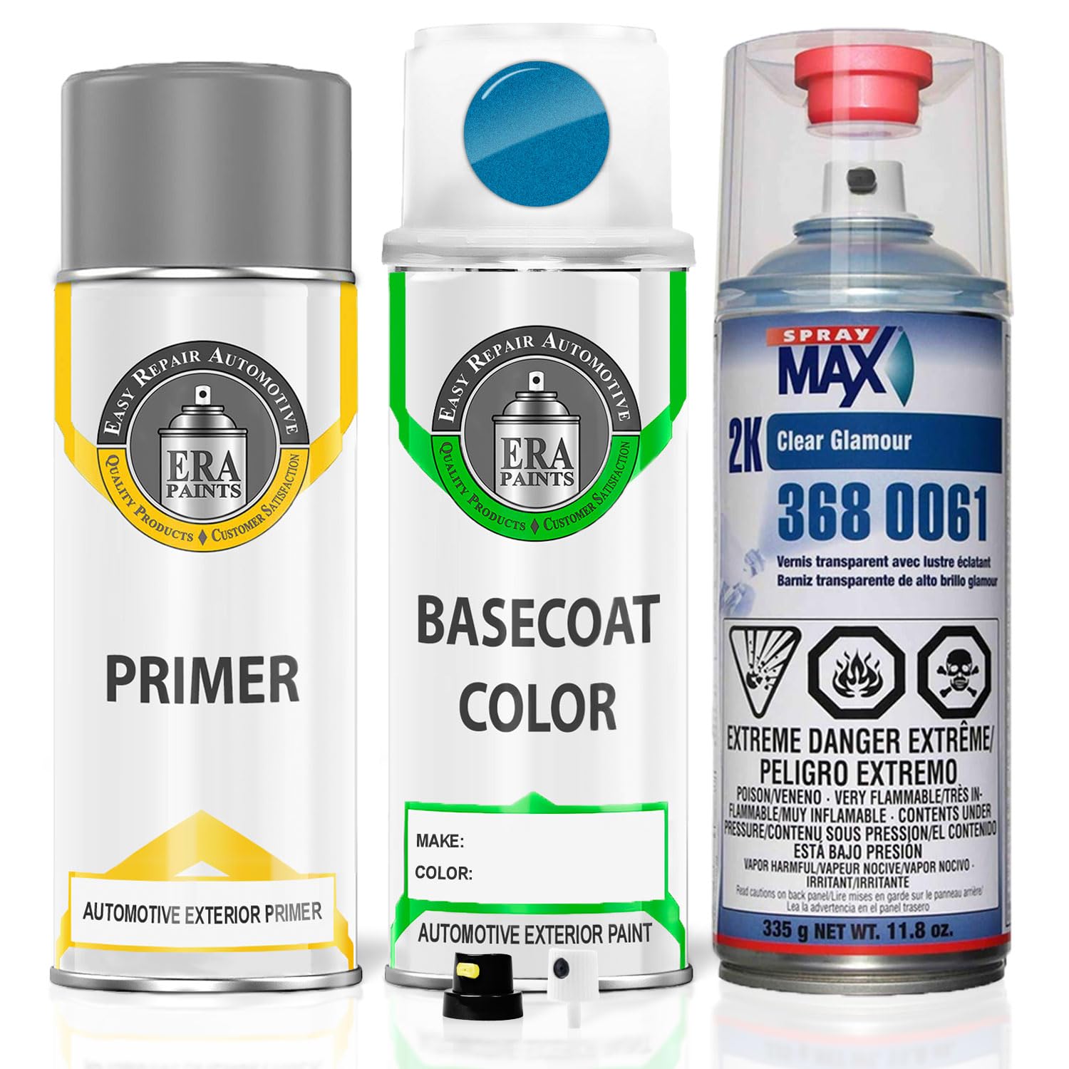 ERA Paints CE1L/ECI - SMART Exact Match Automotive Spray Paint in Blue - Premium 2K 3680061 Clearcoat Kit for Car Touch-Ups & Restoration | Perfect for DIY Auto Body Repairs & Custom Paint Jobs