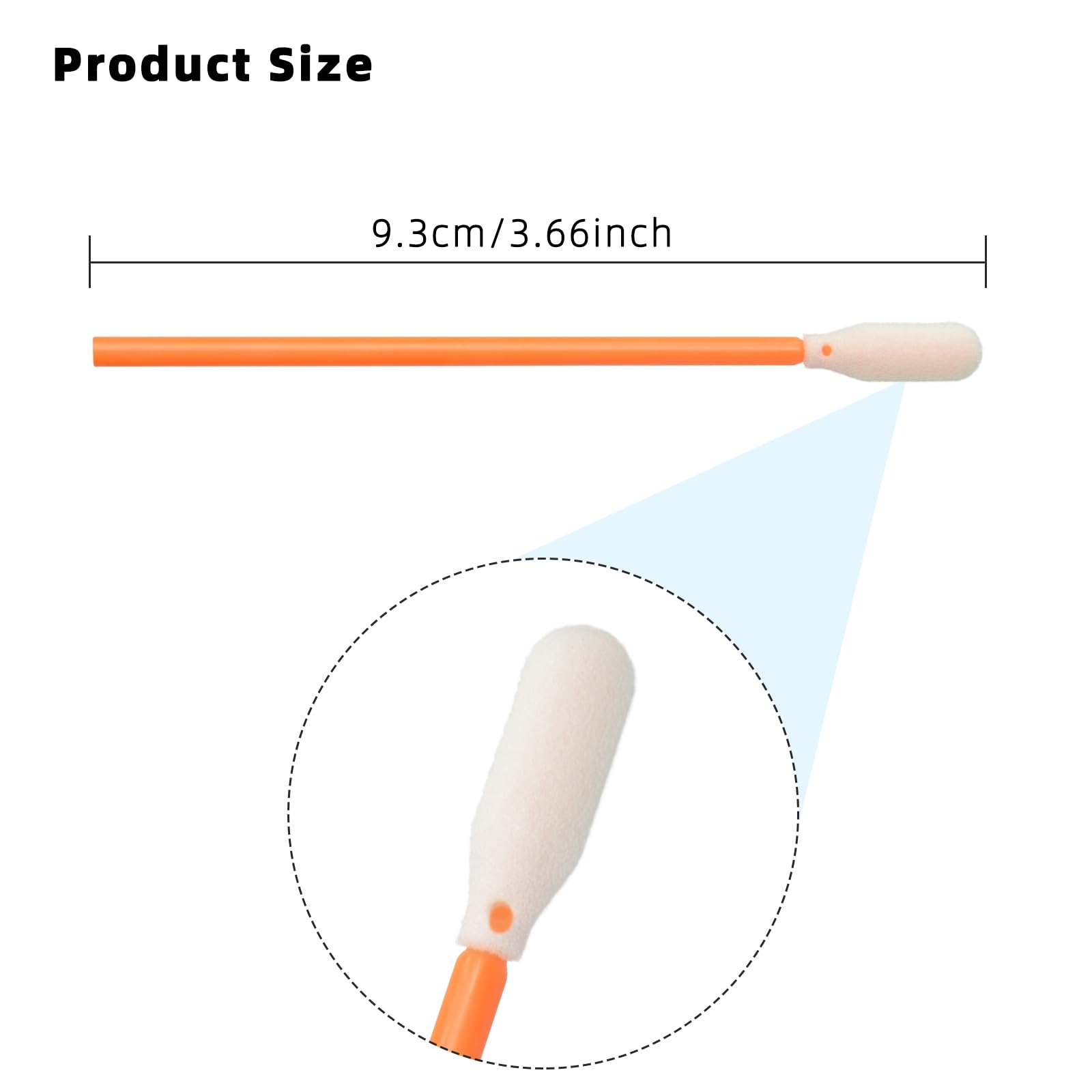 200 Pcs Orange 3.66 Inch Foam Cleaning Swabs - Printer Head Cleaner, Camera Lens Cleaning Sticks for Inkjet Printers, Optical Equipment & Electronics Maintenance