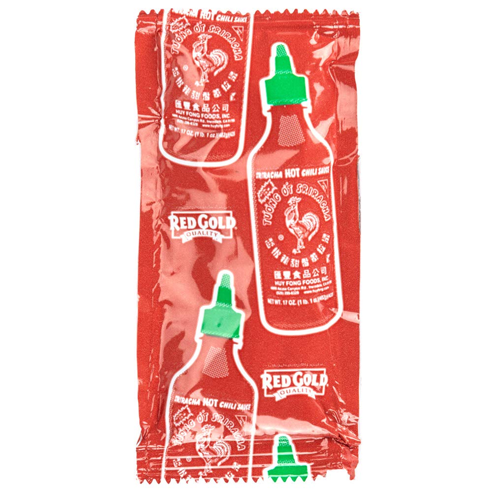 Huy Fong Sriracha Hot Chili Sauce Packets (75 Count, 7g Each) – Spicy Chili Sauce for Burgers, Tacos, Noodles & Asian Cuisine