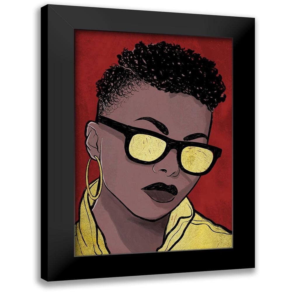 ArtDirect - Prime, Marcus 17x24 Inch Black Modern Framed Wall Art Print 'Fashion Majesty 1' - Perfect for Living Room, Bedroom & Office Decor