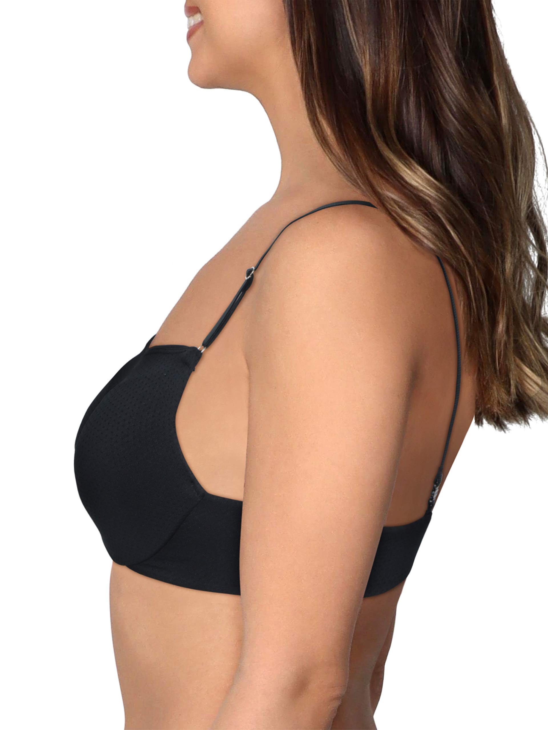 Fruit of the Loom Women's Comfortable Breathable Cami Bra with Adjustable Convertible Straps - Perfect for Everyday Wear, Yoga & Layering Under Clothes