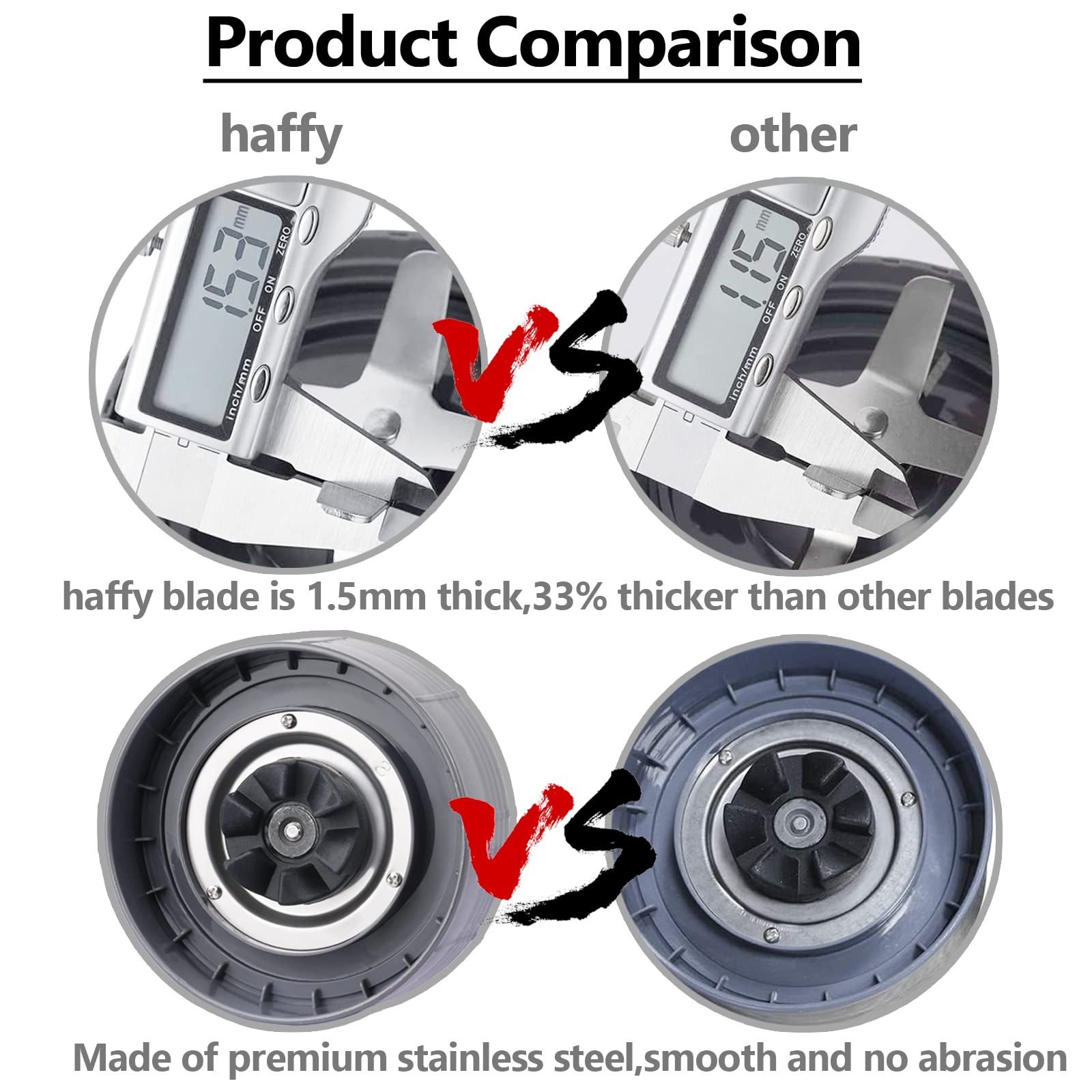 Premium Stainless Steel Blender Blade Replacement for NutriBullet 900W/600W - Cross Blade with O-Ring Sealing Gasket & New Bearing - Perfect for Smoothies, Protein Shakes & Food Prep
